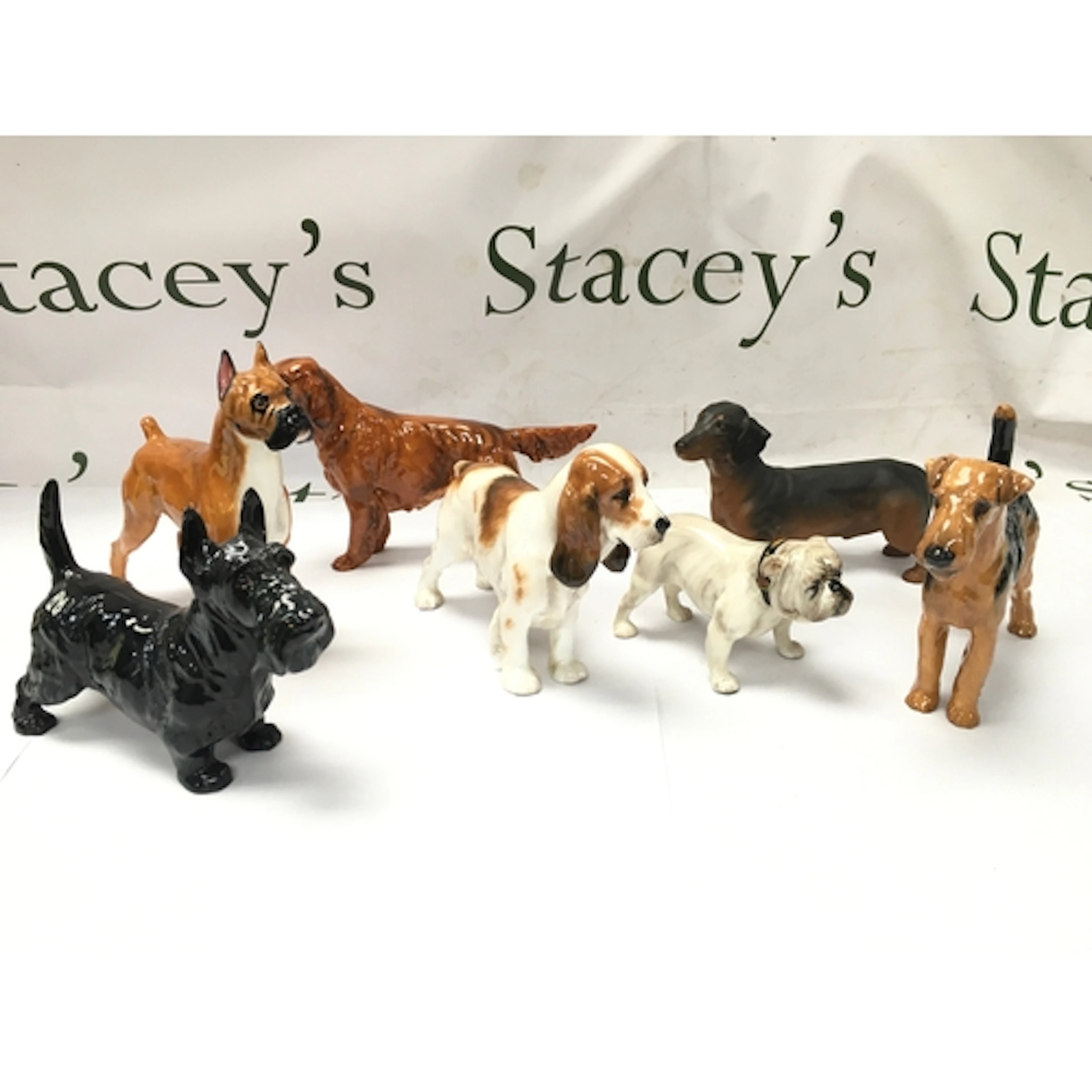vintage ceramic and porcelain dog figurines from Beswick and...