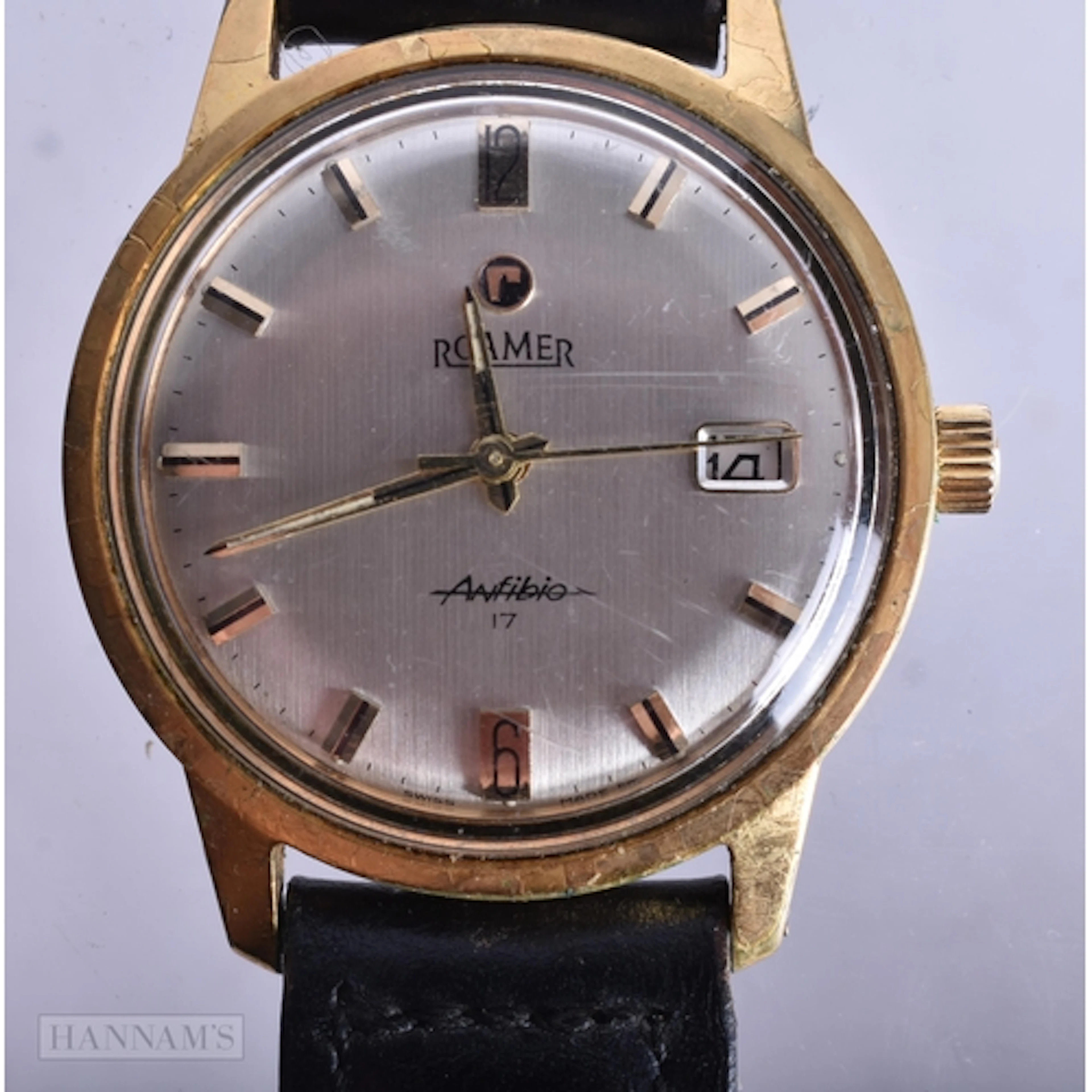 Roamer Anfibio Hand-Wind Watch Working. 3 cm wide.