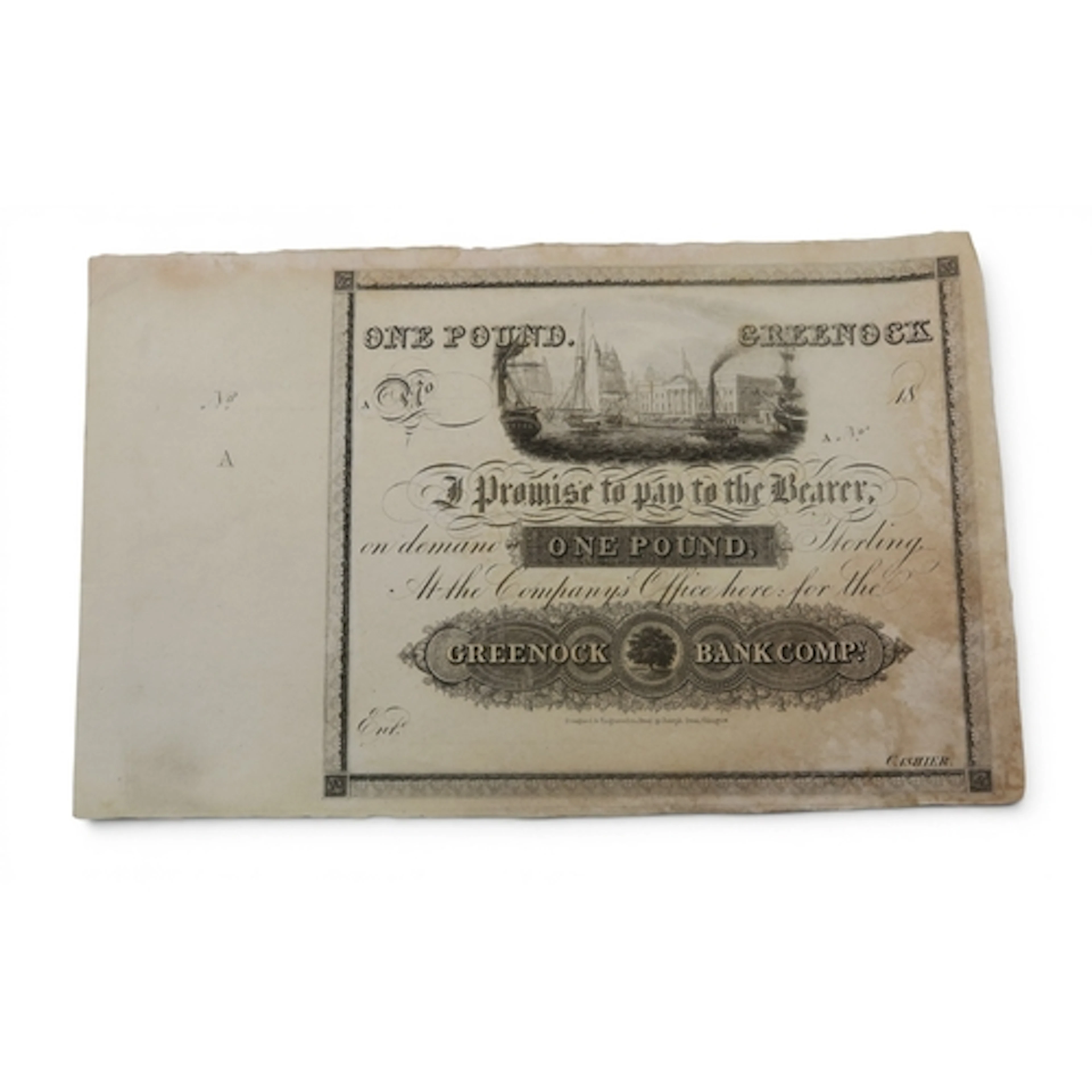 SCOTLAND Greenock Bank Company ONE POUND ...