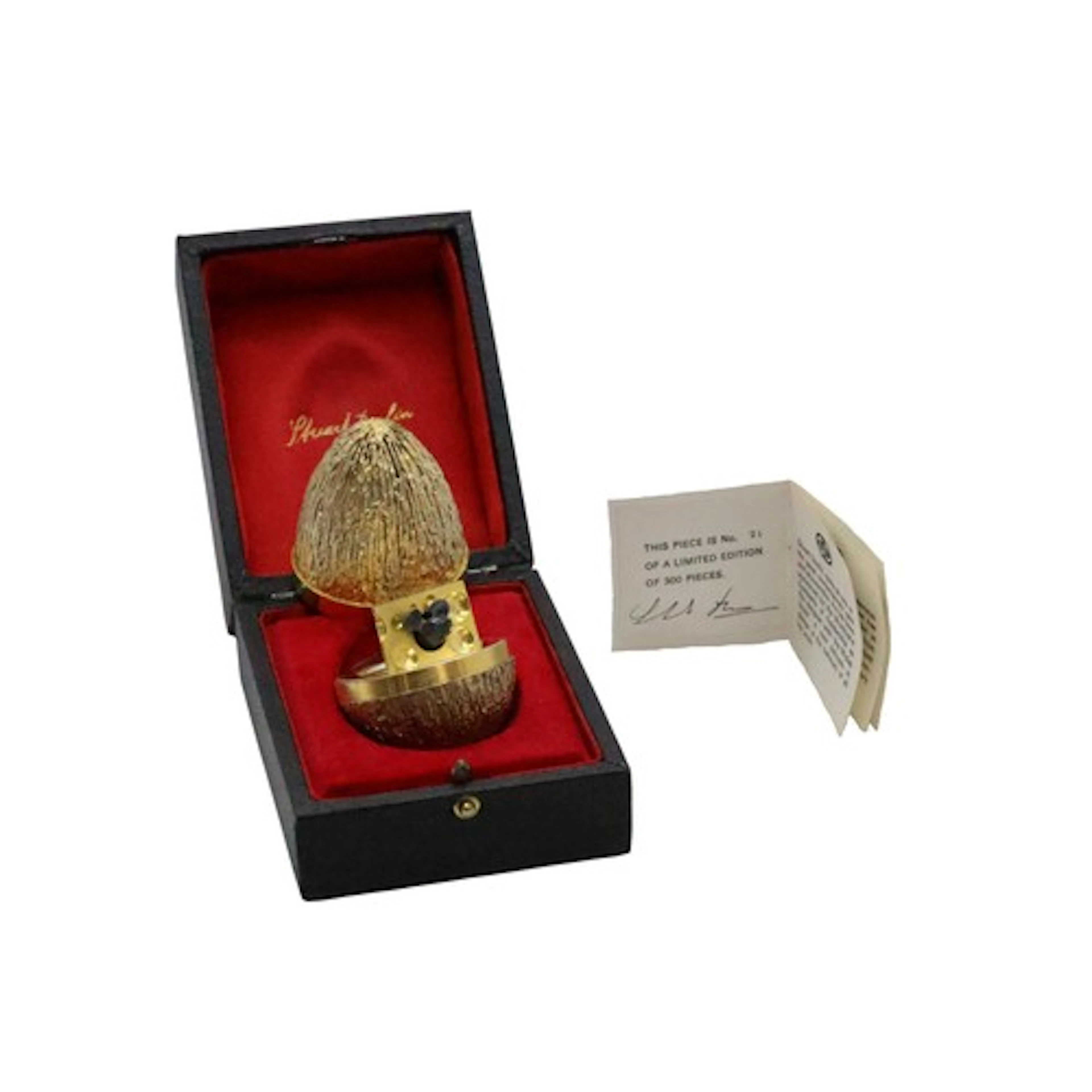 A 20th century limited edition silver-gilt Surprise Egg, Lon...