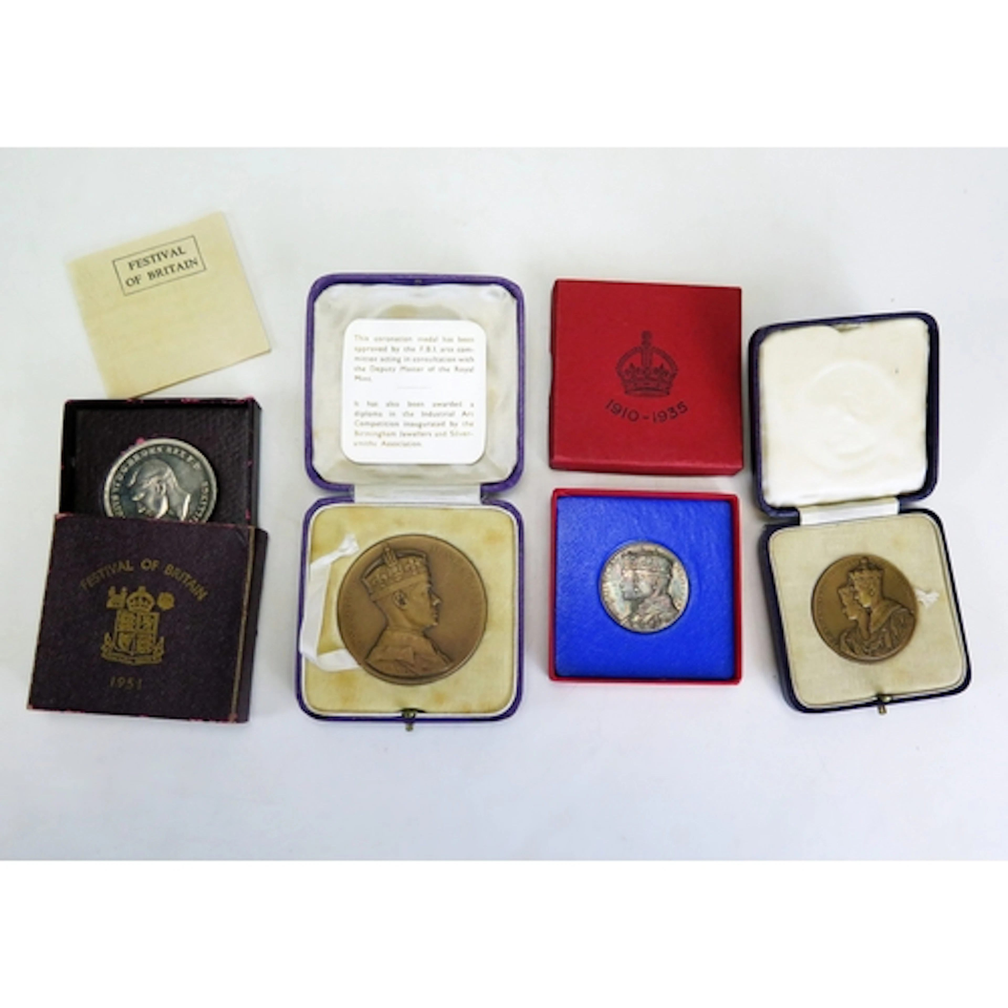 George V silver jubilee medal, Edward VIII coronation medal,...
