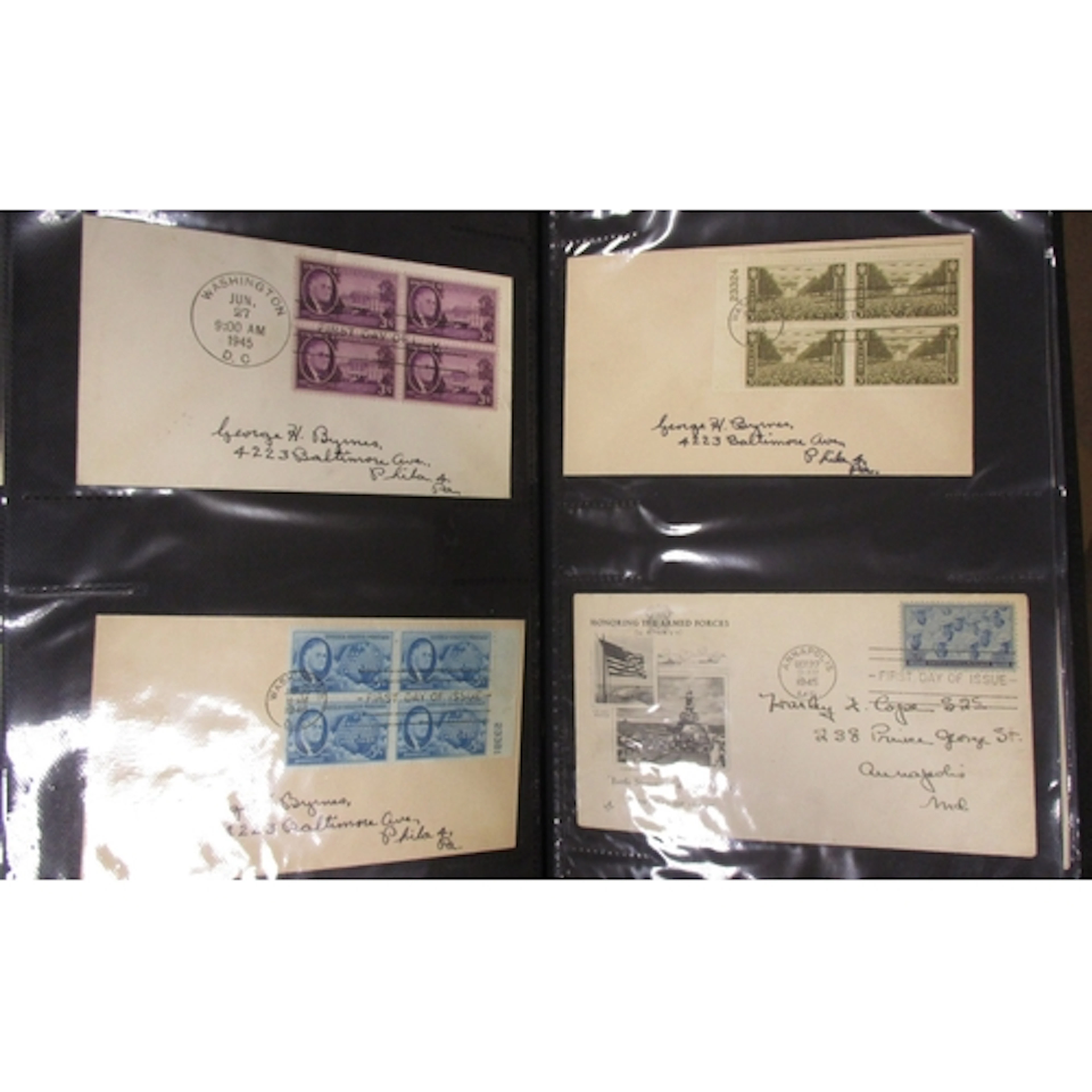 United States of America. A substantial collection of FDCs i...
