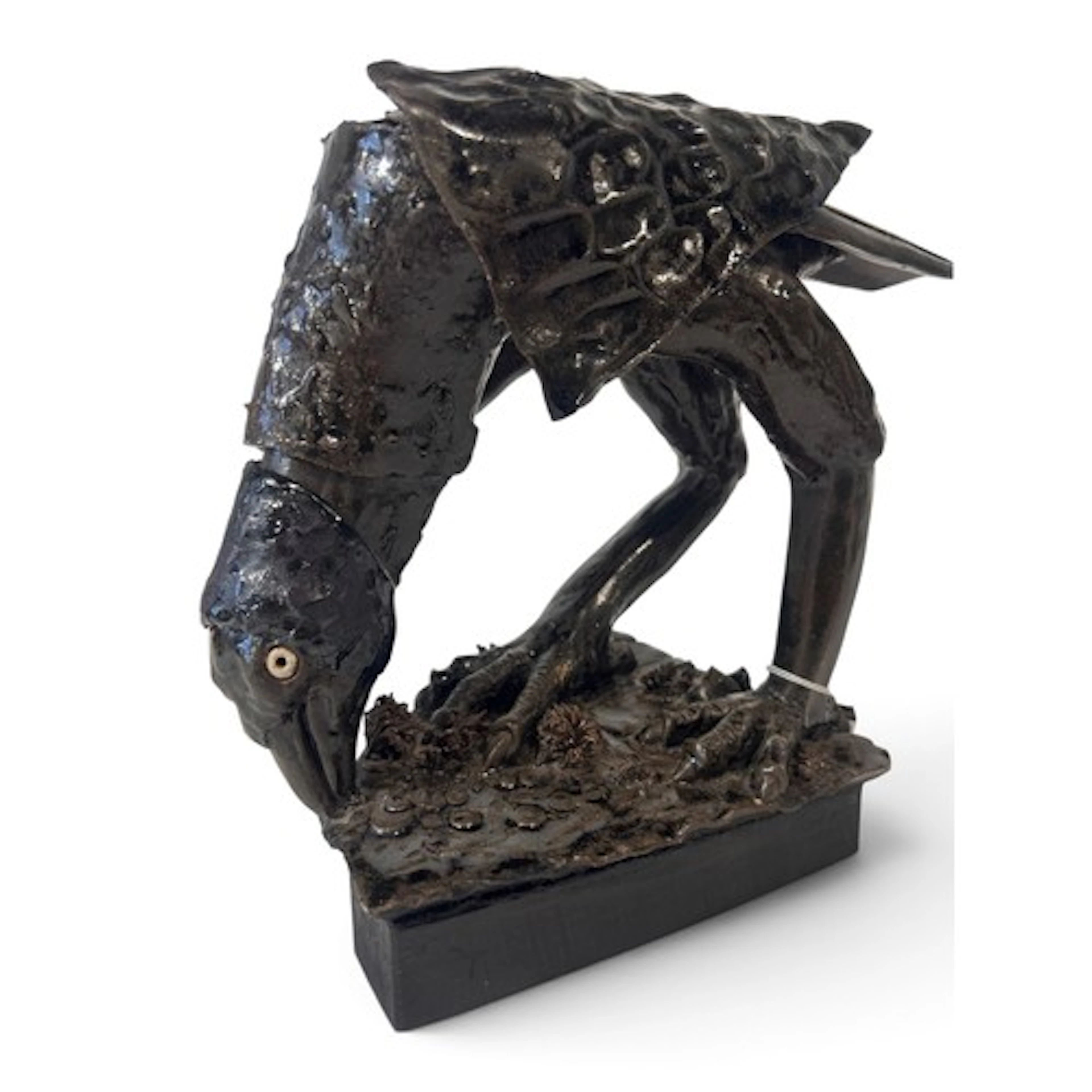 Janet Hamer - Studio pottery model of a jackdaw life size - ...
