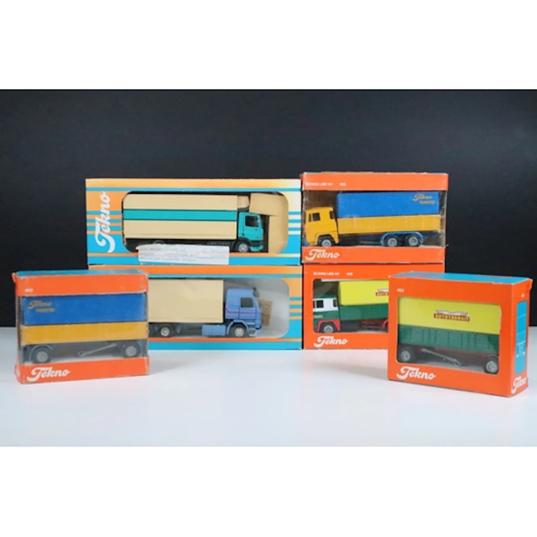 Six boxed 1/50 Tekno diecast haulage models to include DAF 7...