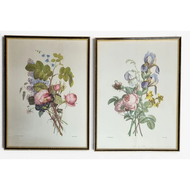 A good pair of Still Life coloured Prints. H 42 x W 32 cm ap...