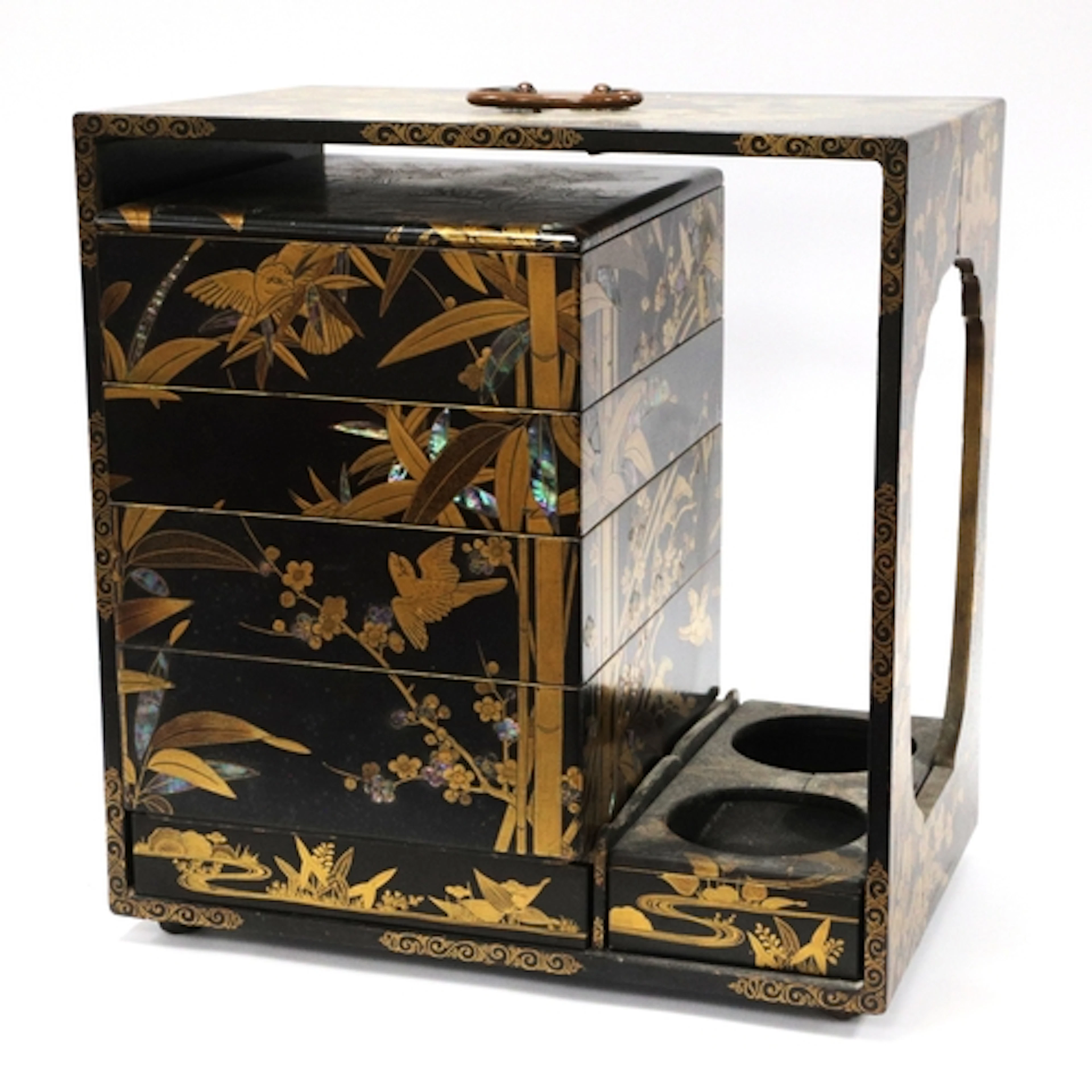 A Japanese Meiji/Showa Period (Early 20th Century) Lacquer S...