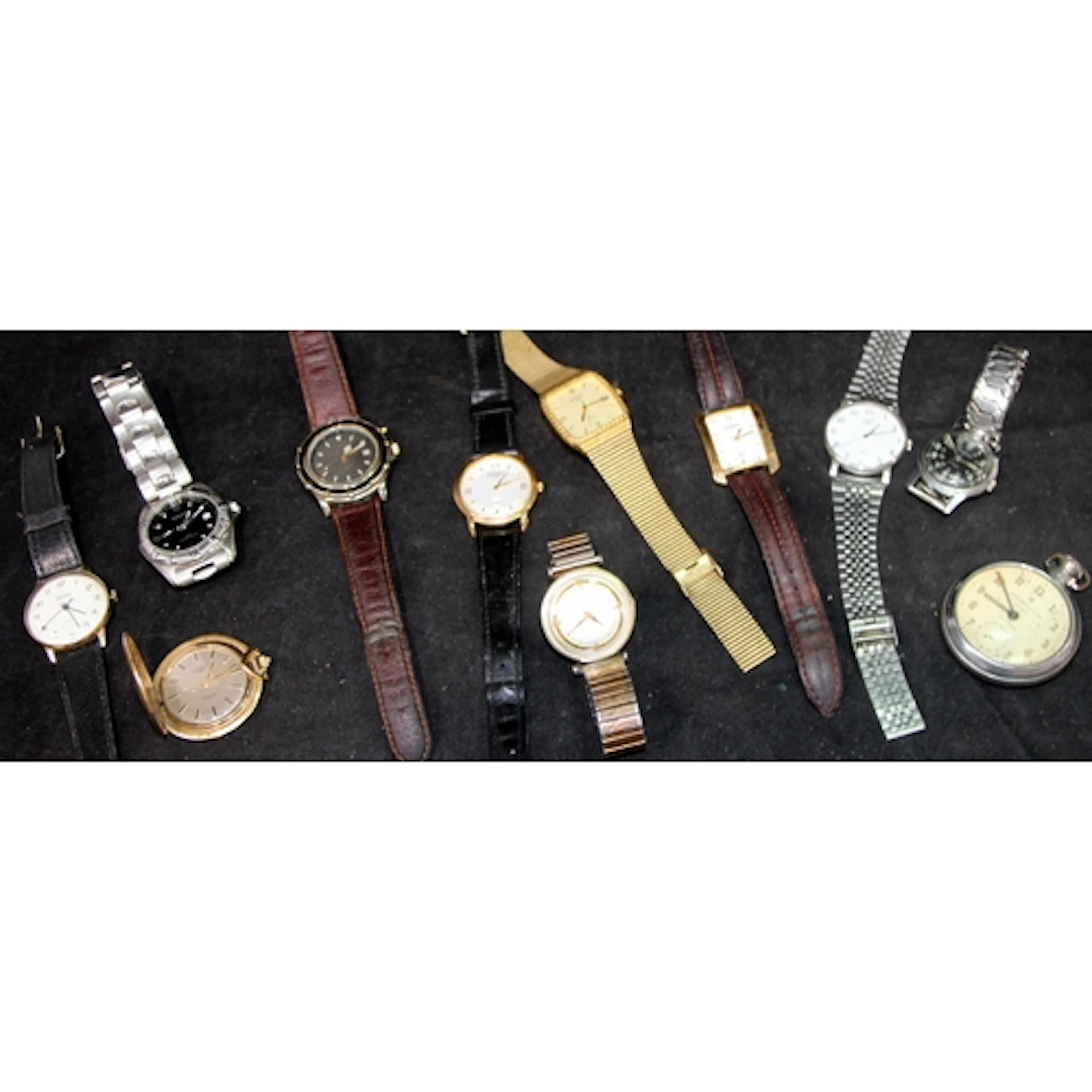 A small collection of vintage quartz and mechanical watches,...