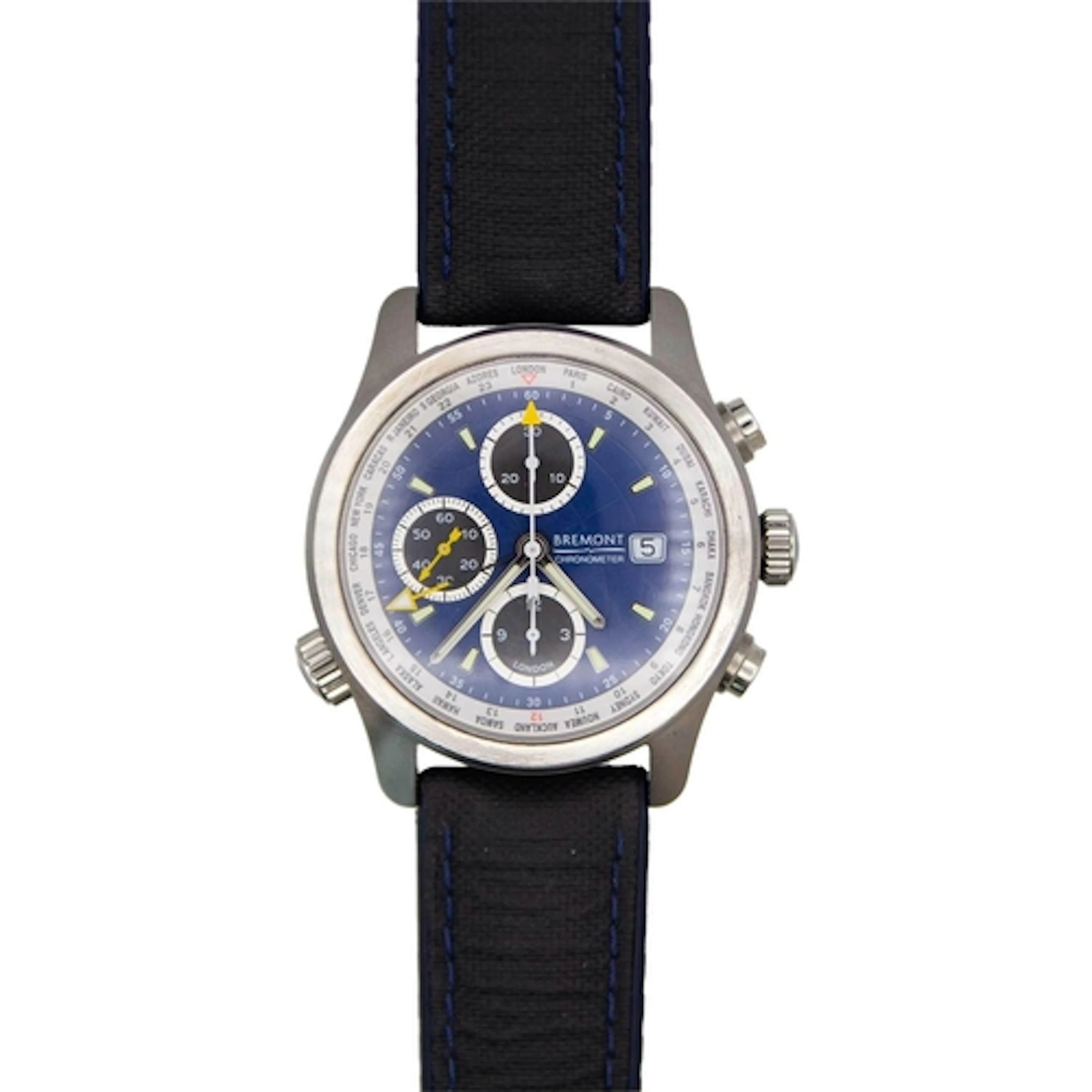 BREMONT - A World Timer Blue ALT-WT chronometer stainless st...