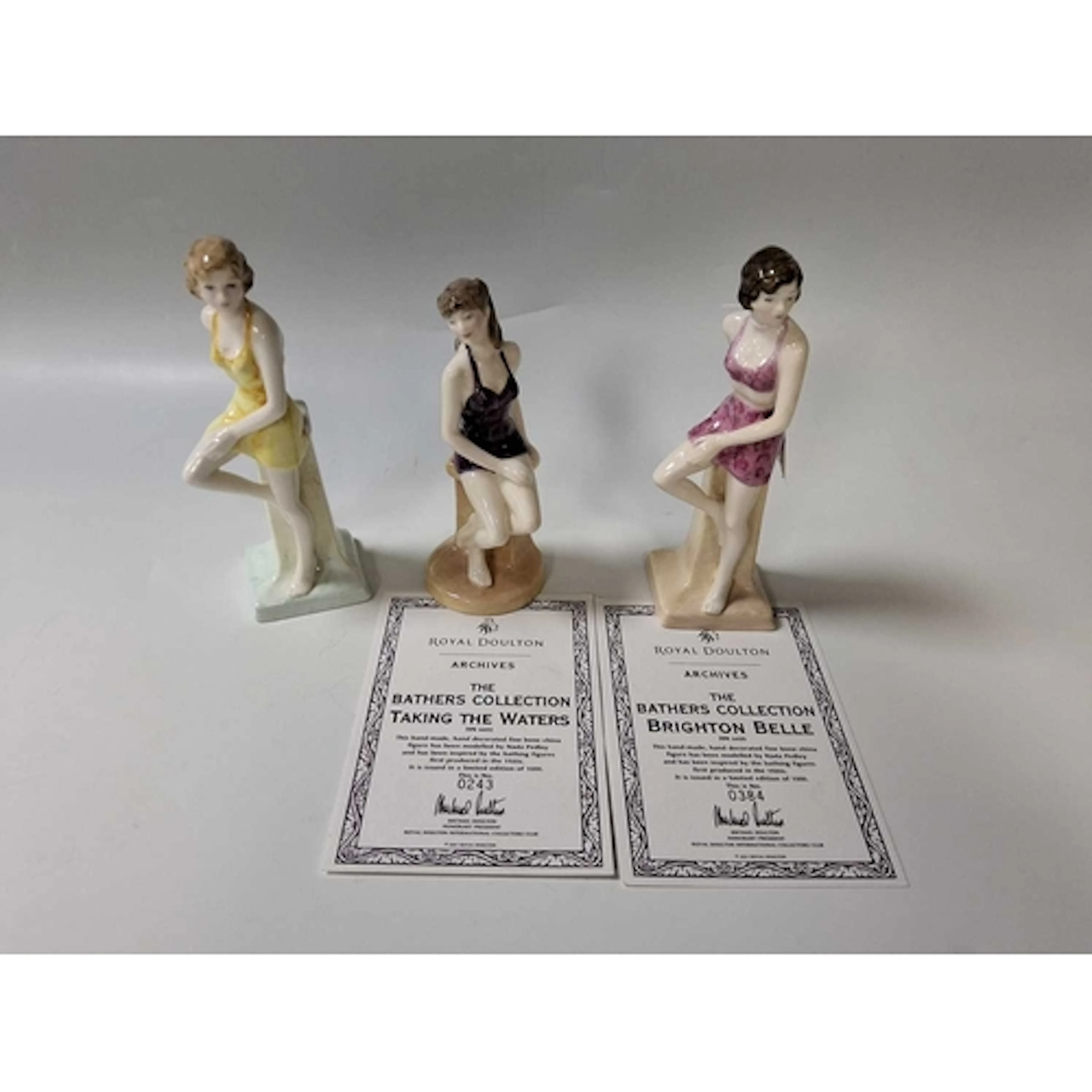 THREE LIMITED EDITION PORCEAIN FIGURINES FROM ROYAL DOULTON'...