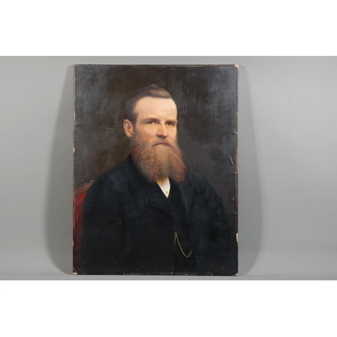 19TH CENTURY SCHOOL, but length portrait of a bearded gentle...