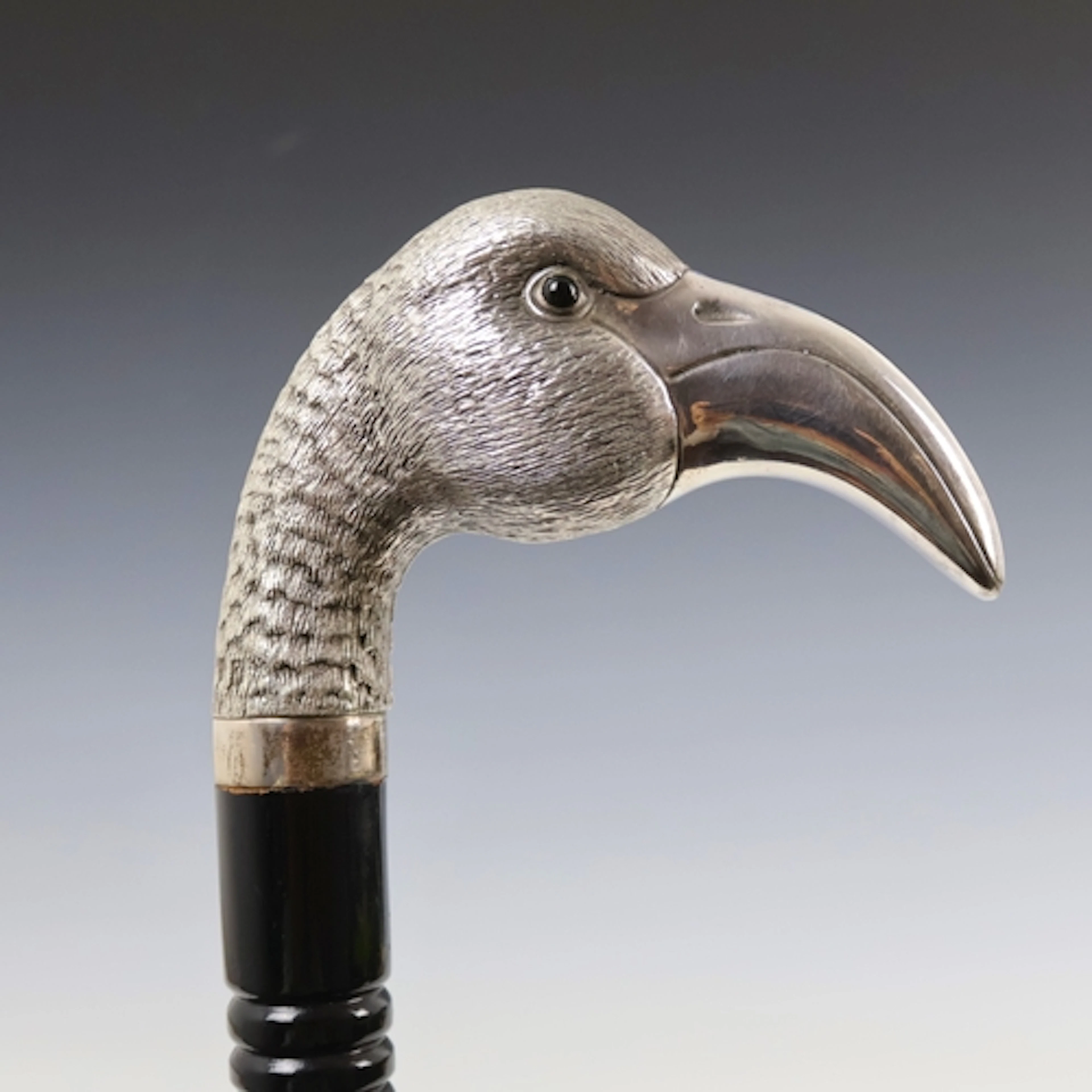 A contemporary novelty silver topped walking cane, William C...