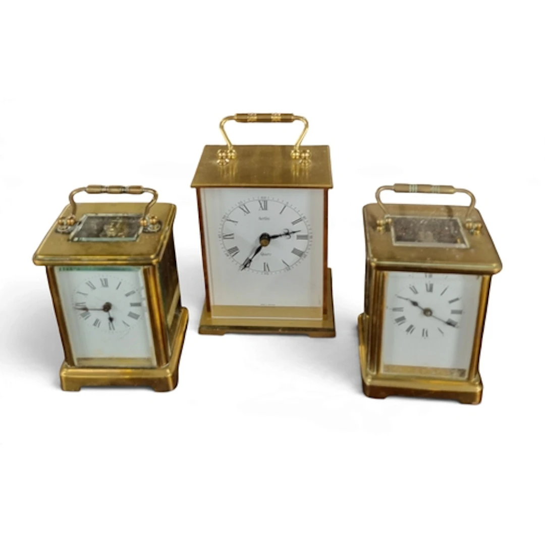 Two 19th Century French Carriage Clocks along with another q...