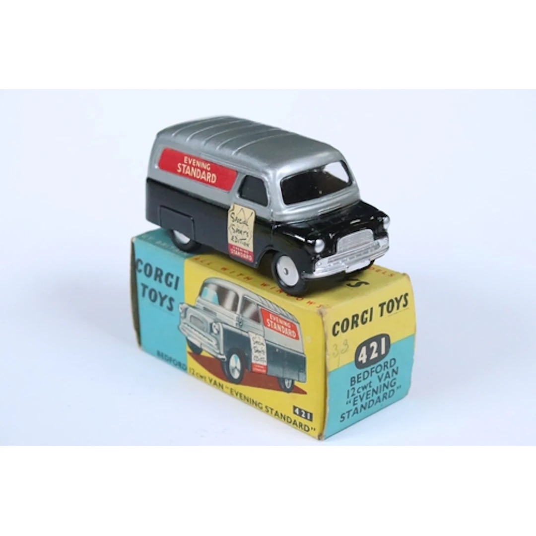 Boxed Corgi 421 Bedford 12 cwt Van Evening Standard diecast ...