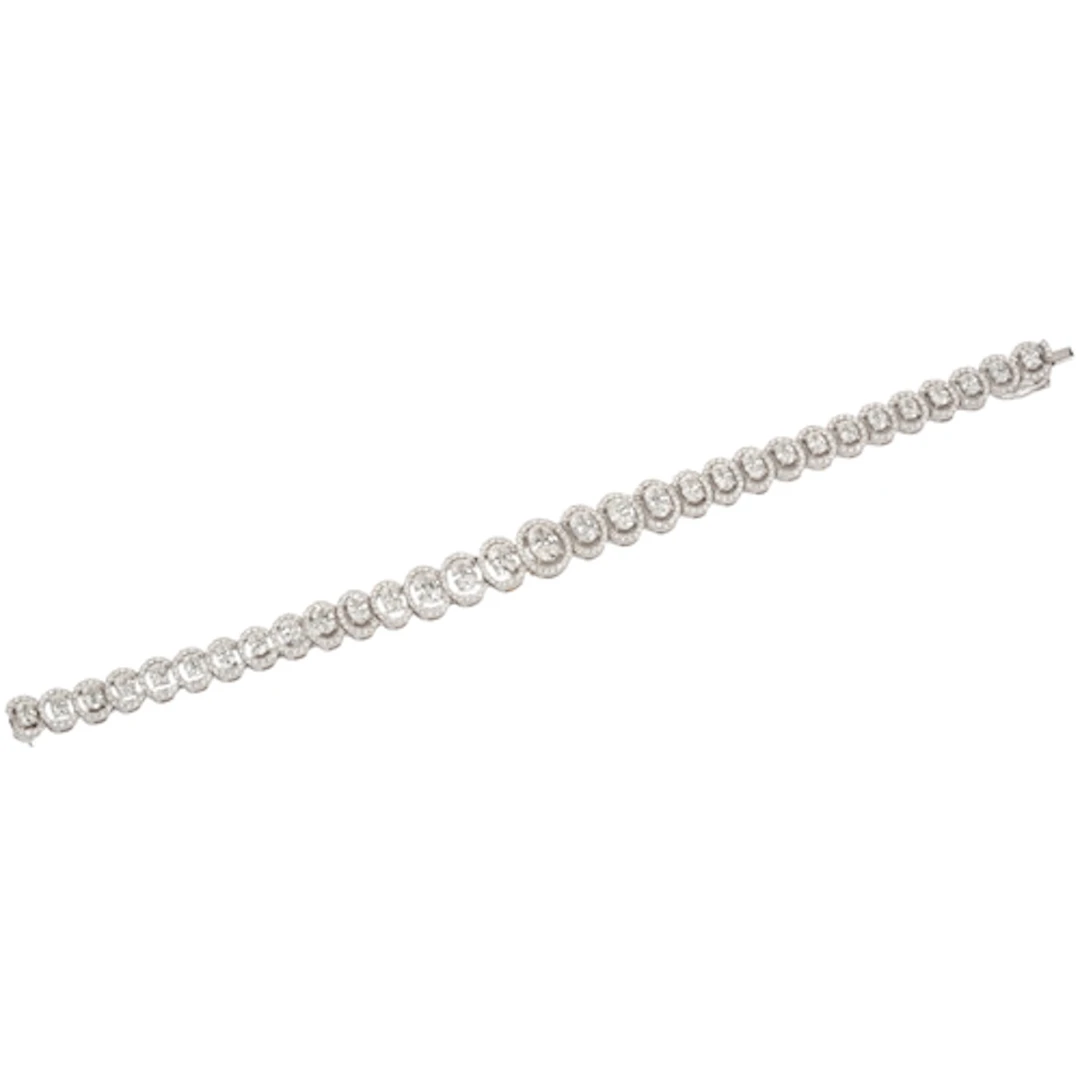 An impressive diamond bracelet, composed of links set with o...