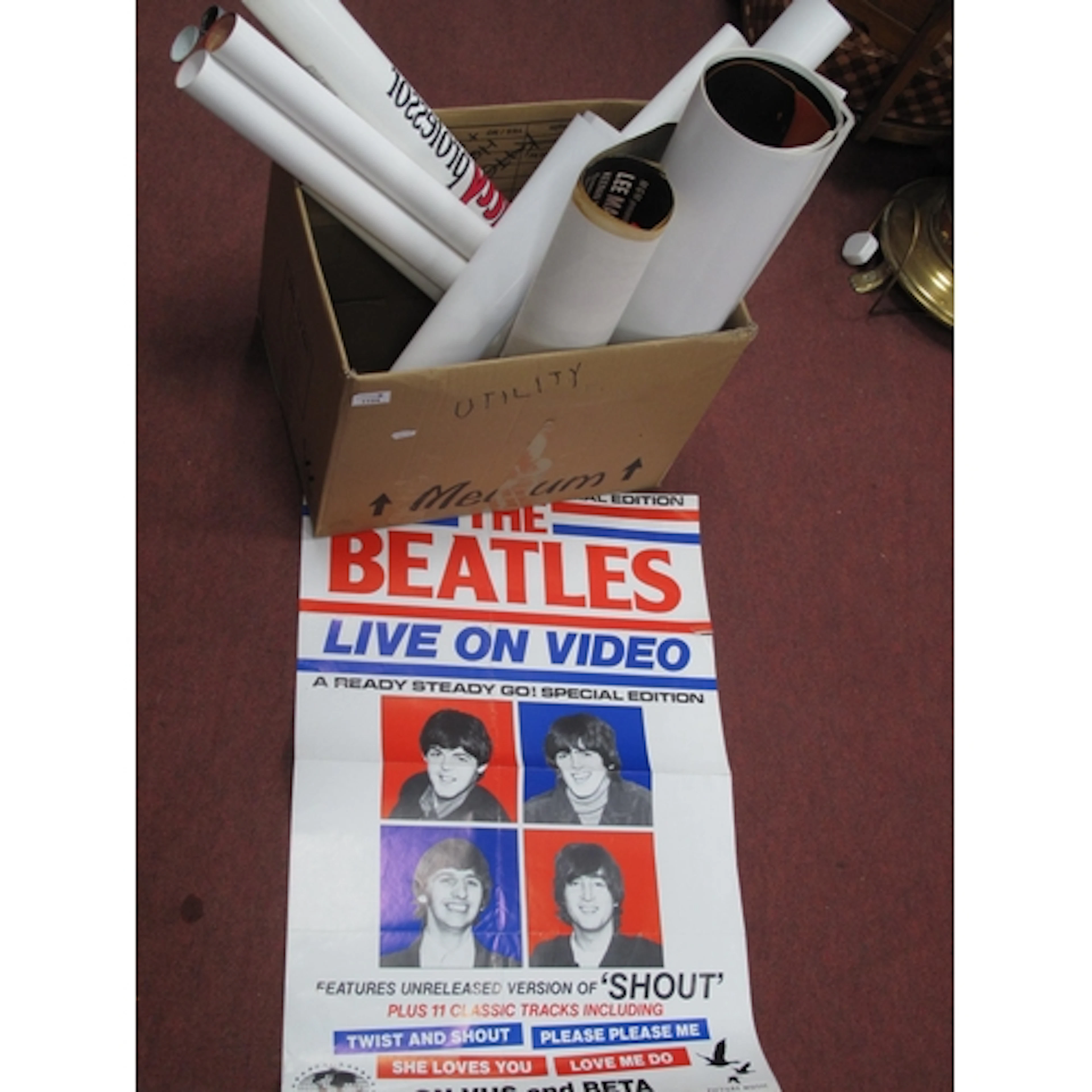 Posters - 'The X files', 'The Beatles Live on Video', 'Point...