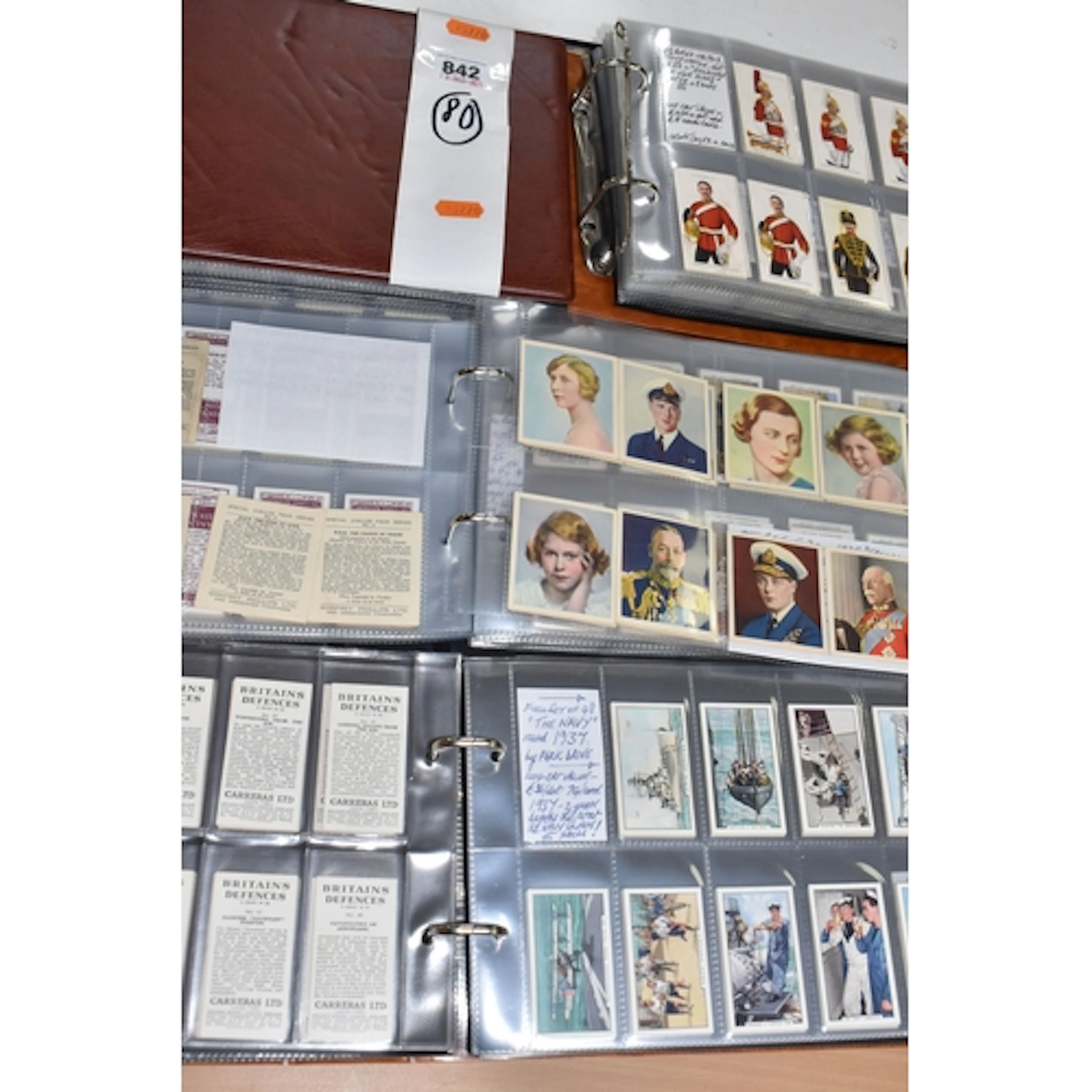 CIGARETTE & TRADE CARDS, five ring-binder albums containing ...