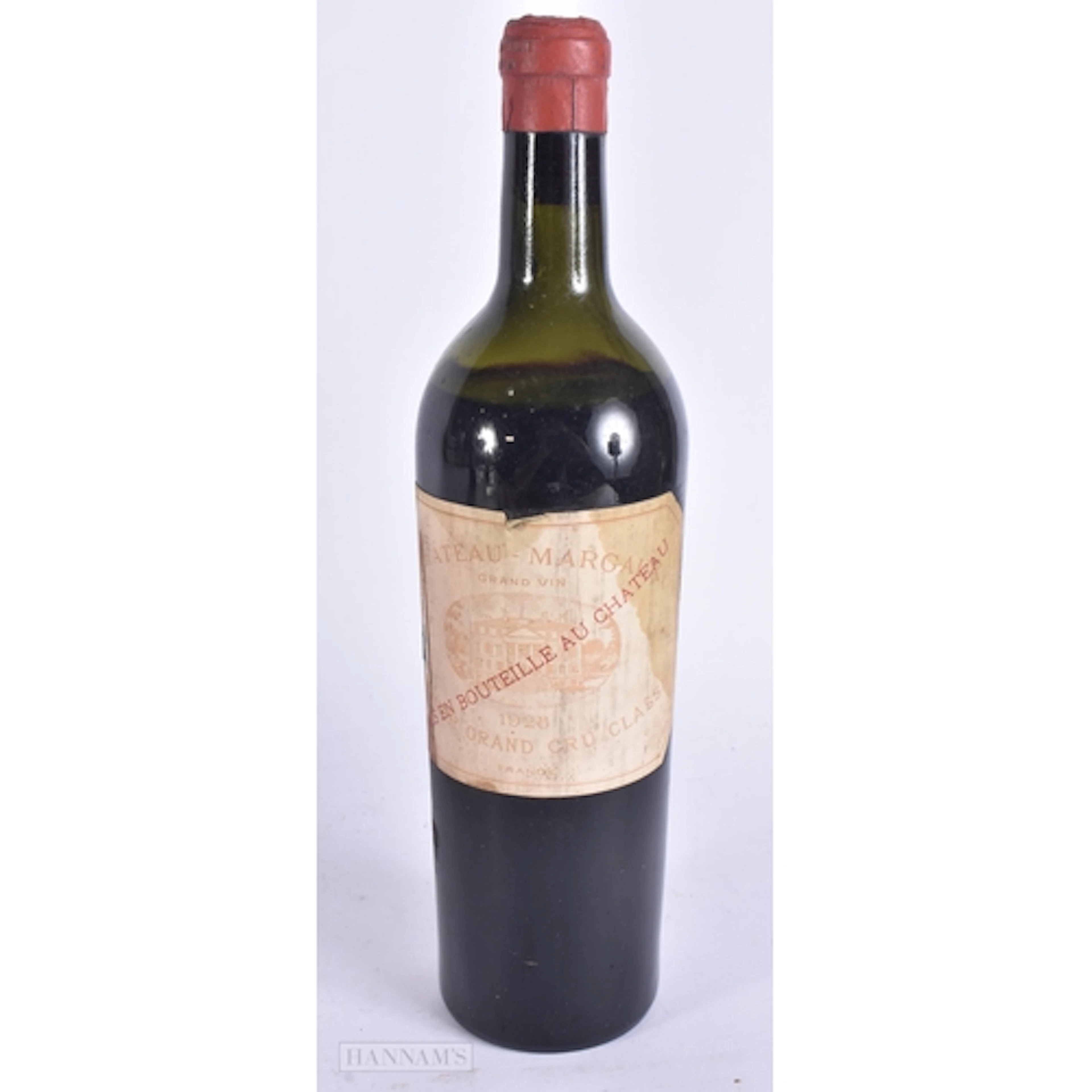 1928 CHÂTEAU MARGAUX GRAND CRU CLASSÉ 750CL. FILL LEVEL LOW ...