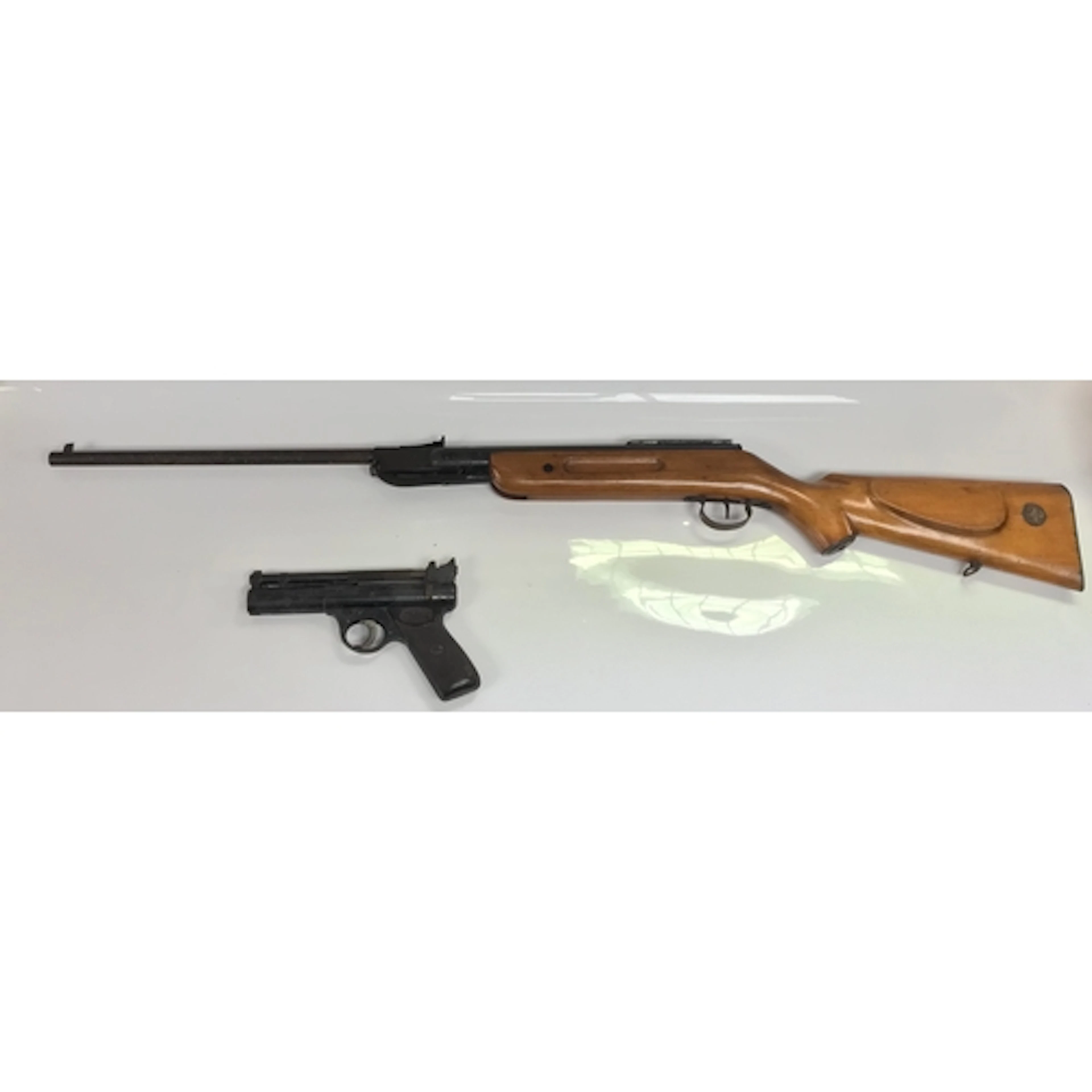 Two air guns, including a Webley senior over-lever air pisto...