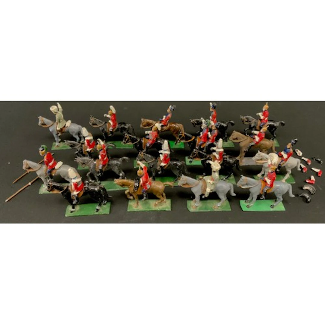 Toys - cast metal cavalry soldiers, inc life guards, turban ...
