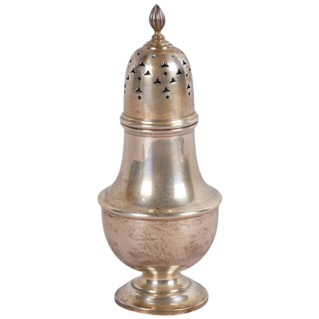 A George V silver sugar caster, Jones & Crompton, Birmingham...