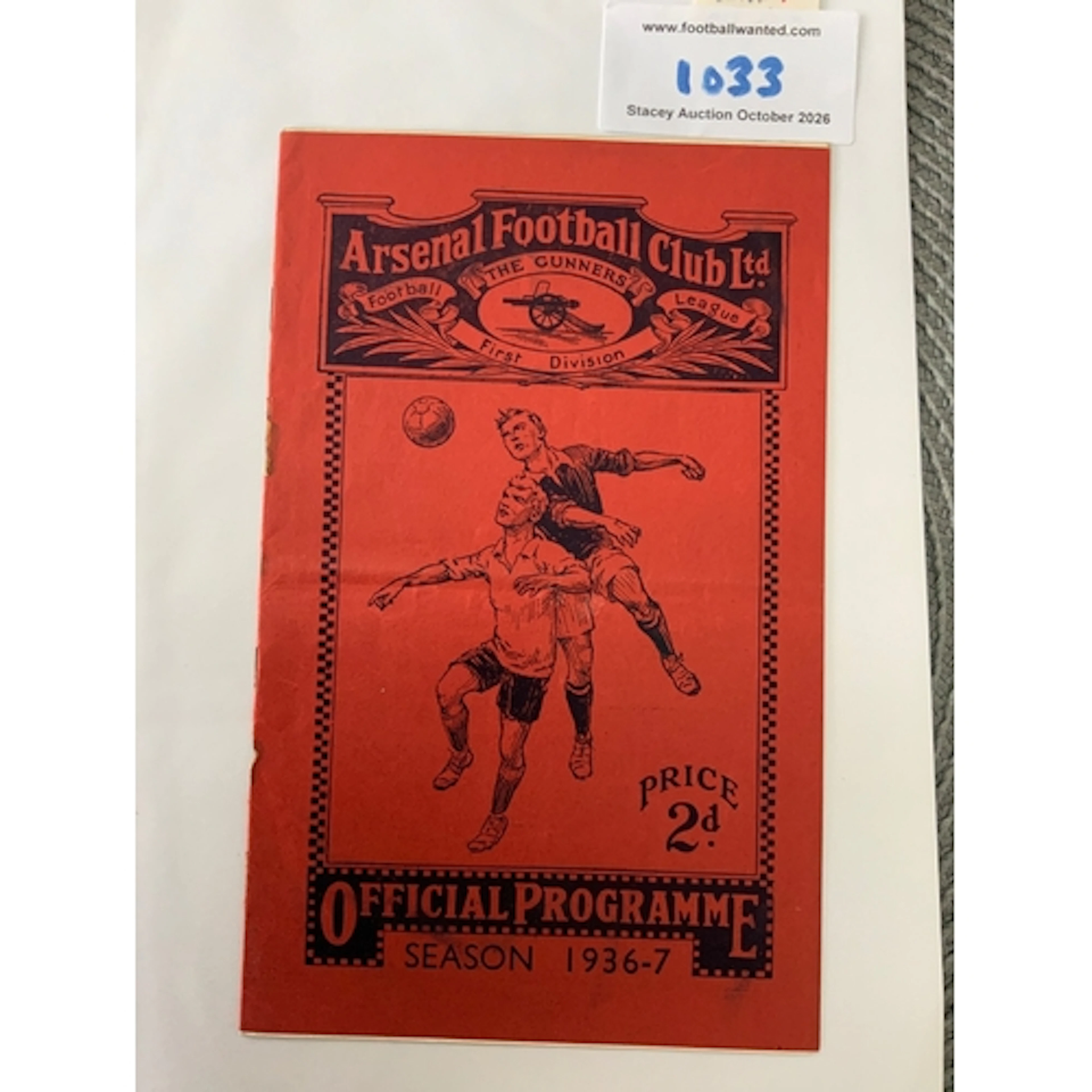 36/37 Arsenal v Derby County Football Programme: Fair condit...