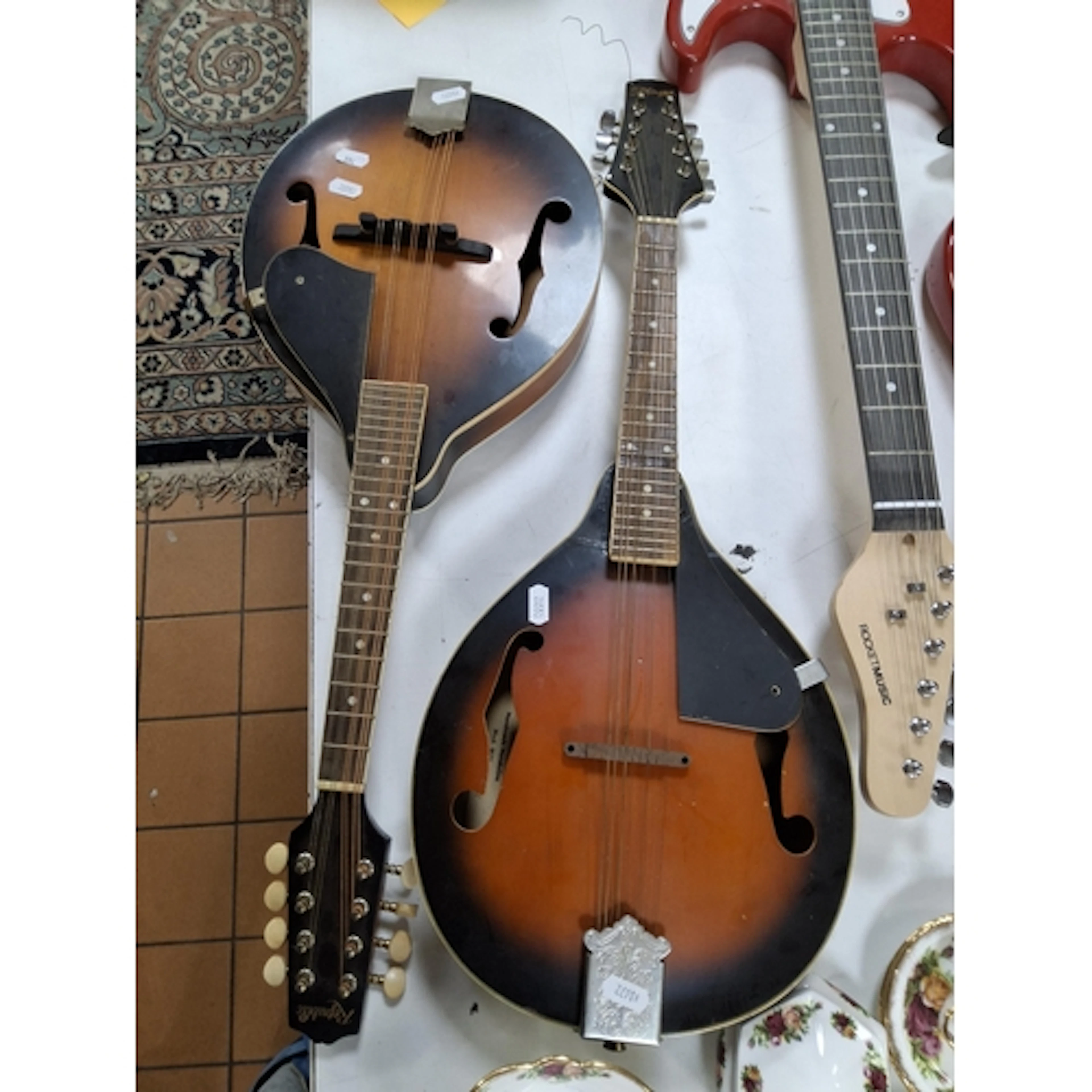 A LOT OF TWO MODERN EIGHT STRING A STYLE MANDOLINS, comprisi...