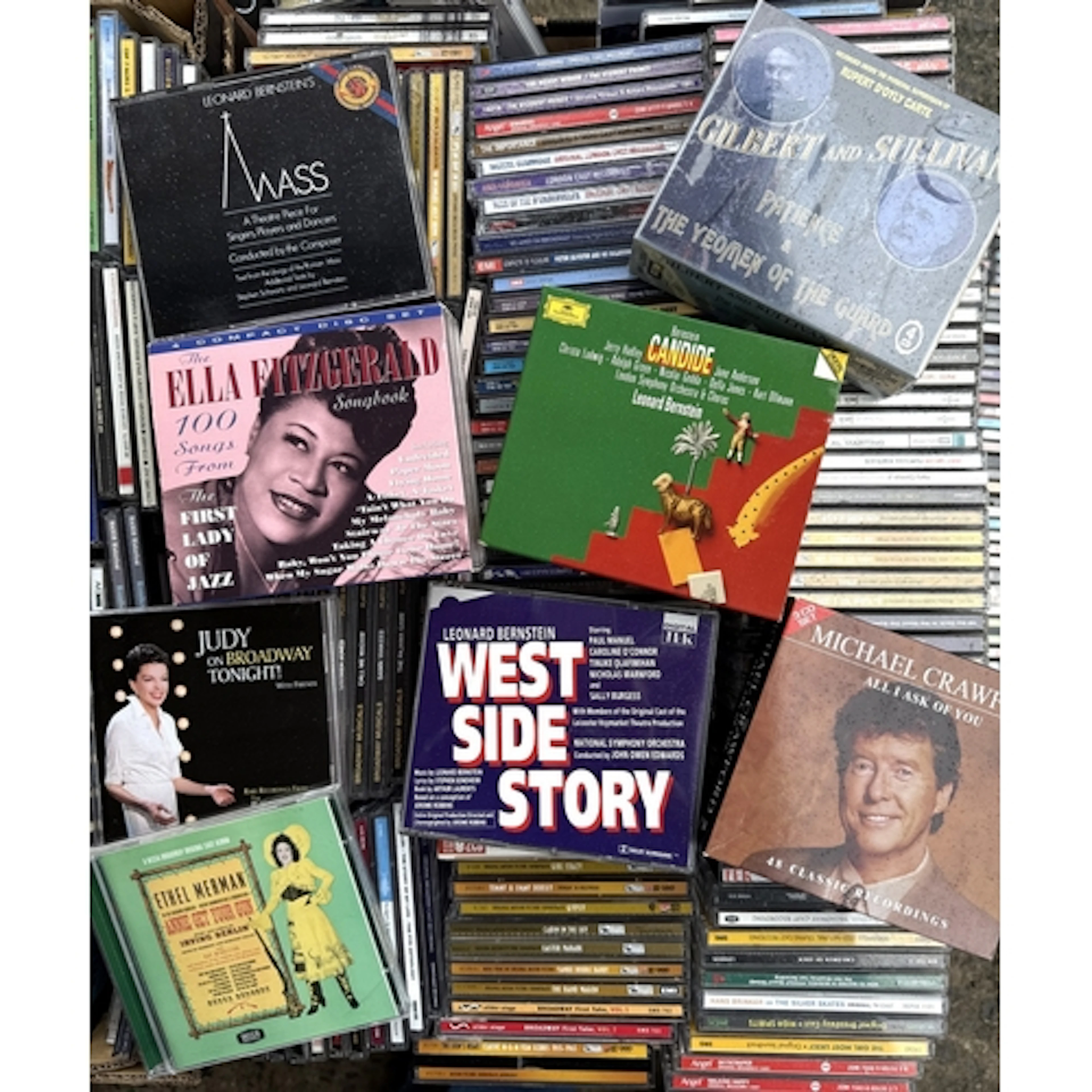 Cased CDs Mainly Broadway, Jazz and Blues 200+ including Ell...