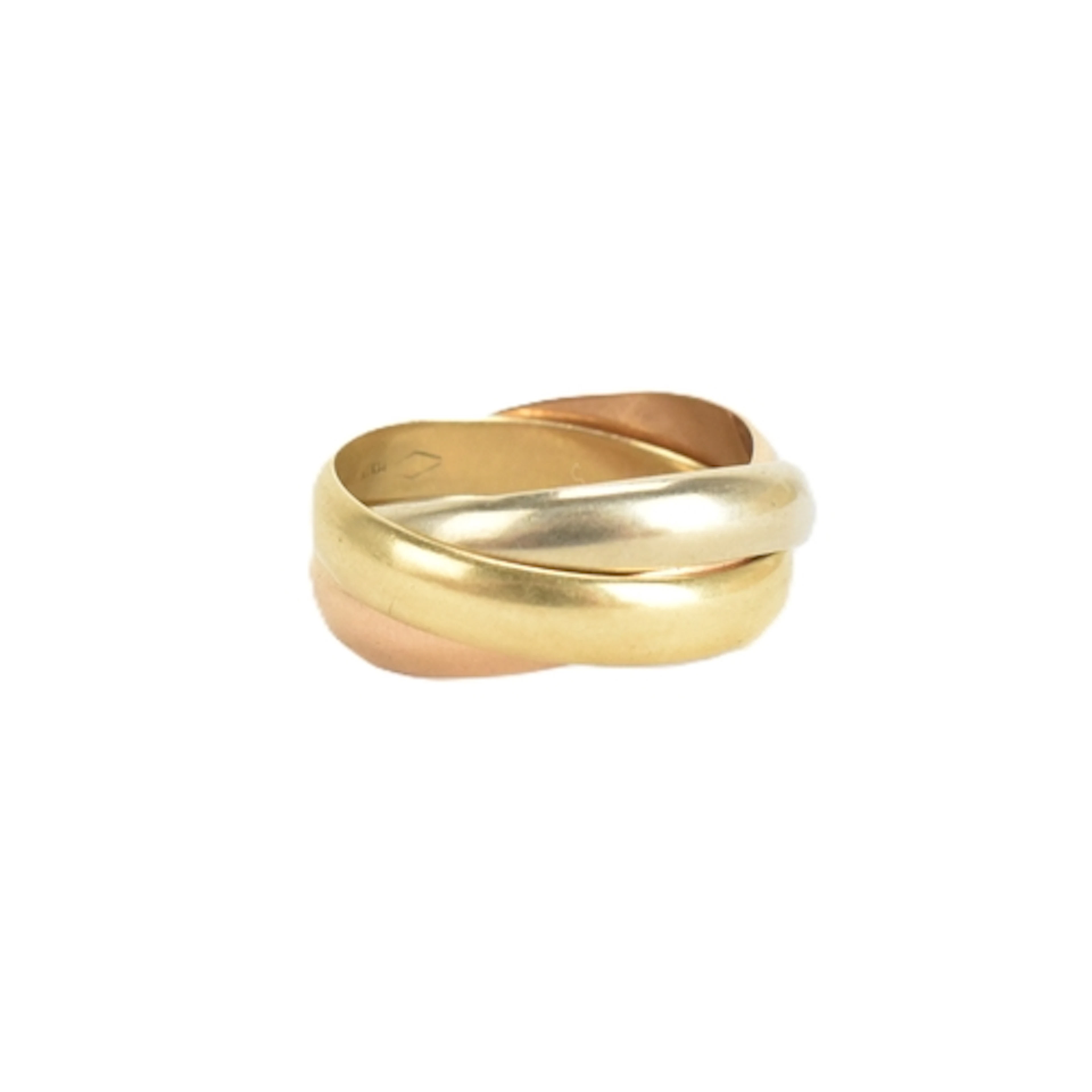 A gold Russian wedding ring, unmarked, tested as 14ct gold, ...