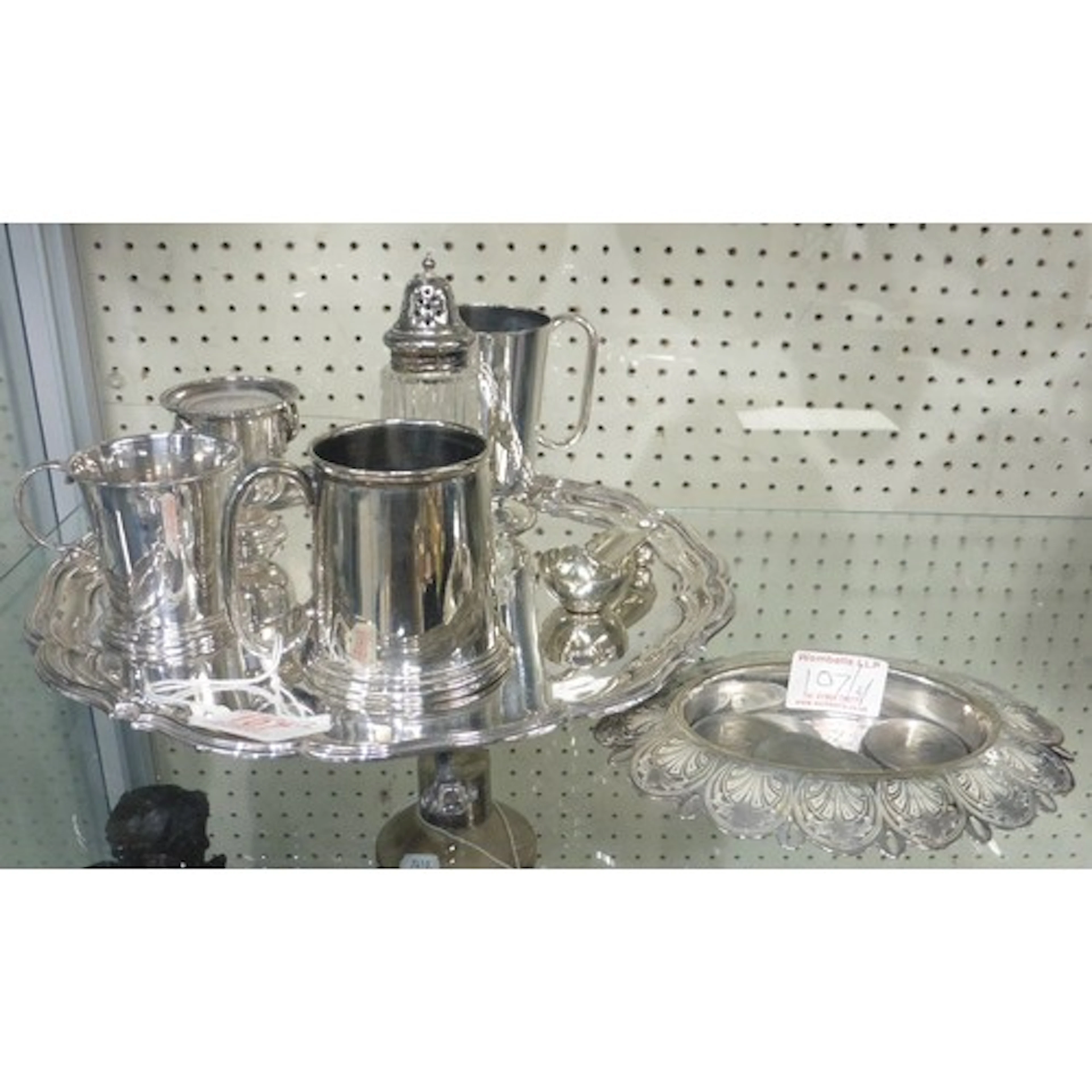 A qty of silver plate together with Churchill commemorative ...