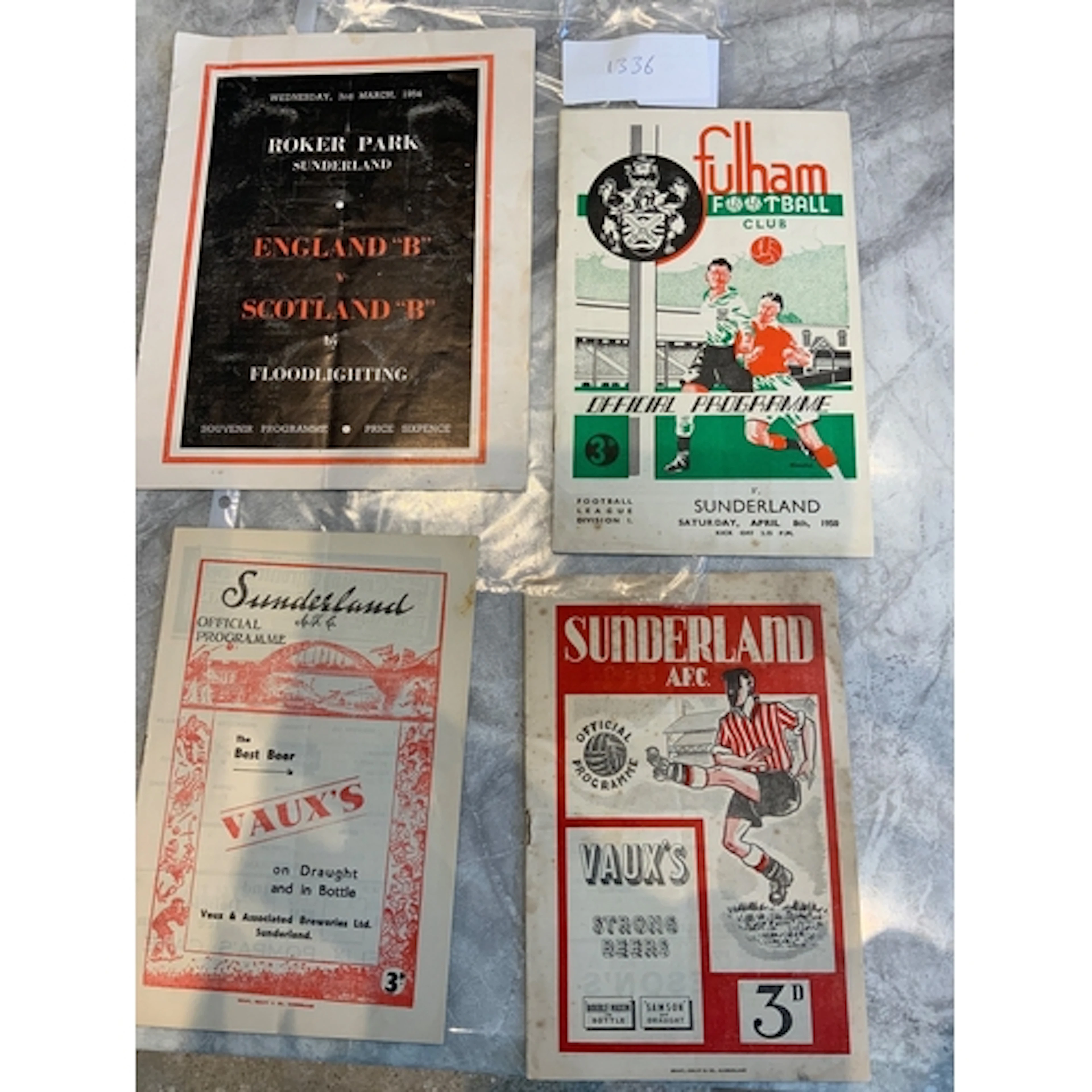 Sunderland Football Programmes: Home 48/49 Birmingham 50/51 ...
