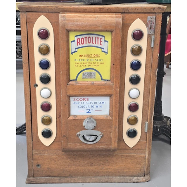 Vintage Rotolite Allwin style arcade machine