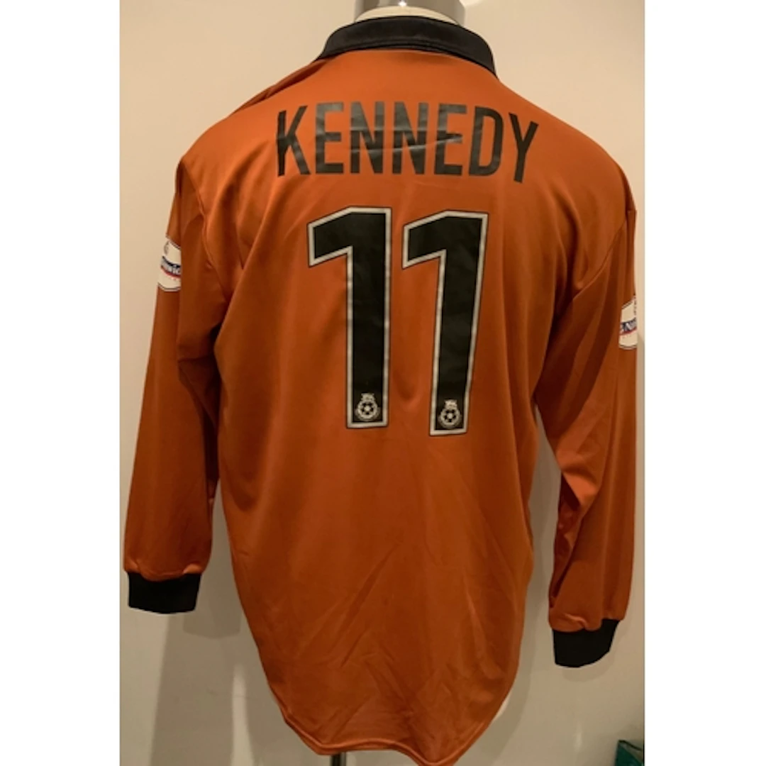 Wolves 2001 - 2002 Home Match Worn Long Sleeve Football Shir...