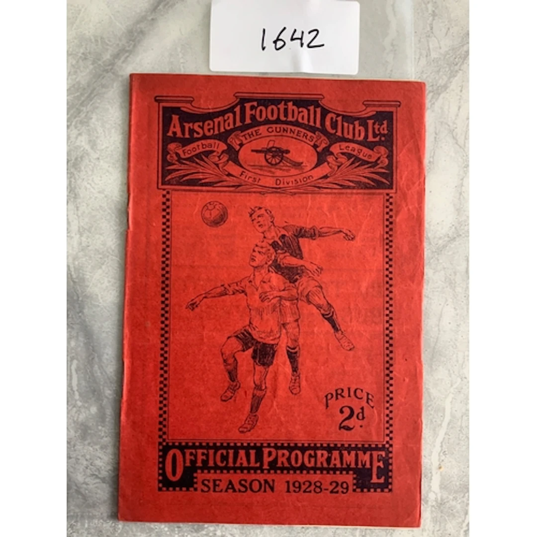 1928 - 1929 Arsenal v Leeds United Football Programme: Excel...