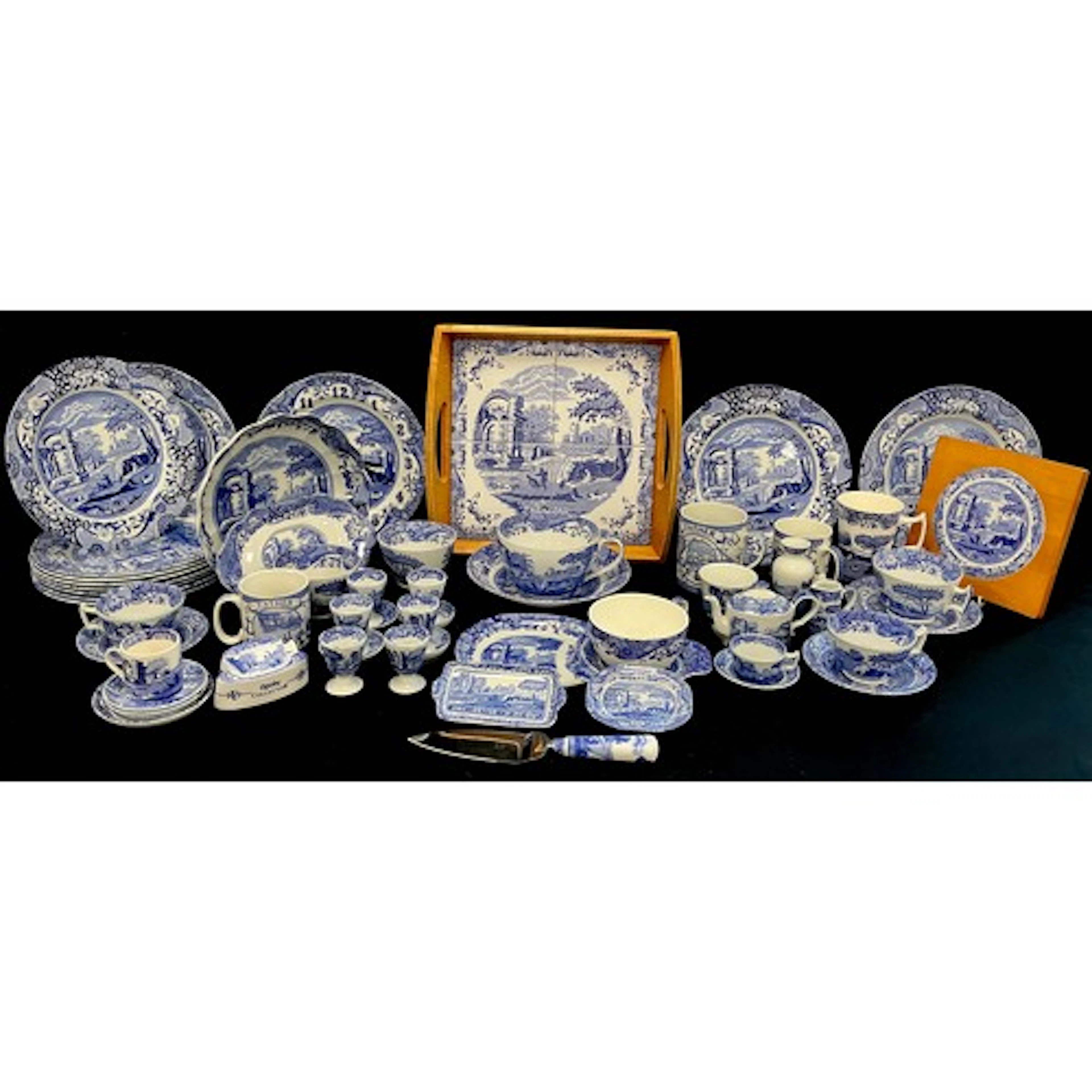A collection of Spode Italian pattern table china inc miniat...