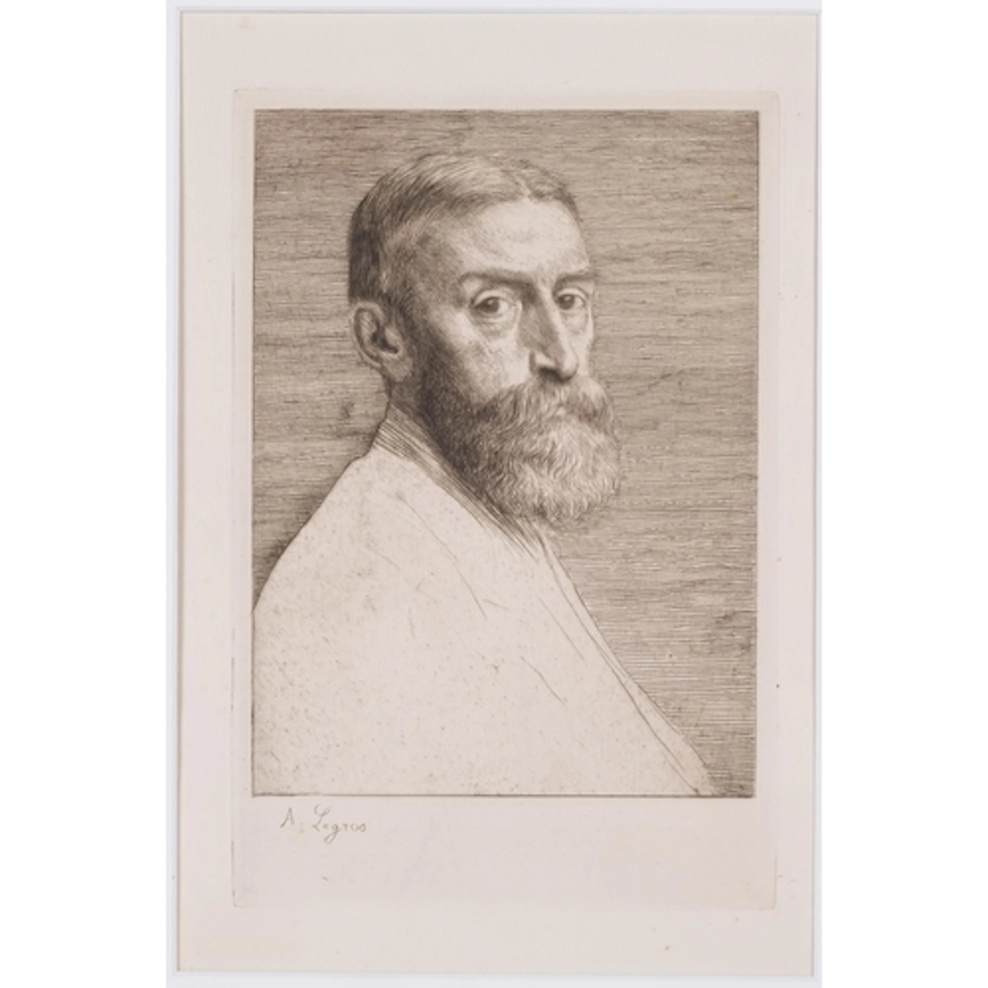Alphonse Legros, portrait of Sir Edward Poynter, etching, im...