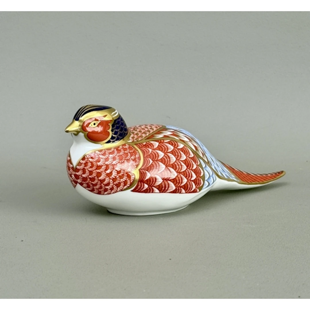 A Royal Crown Derby paperweight: Pheasant - first quality wi...