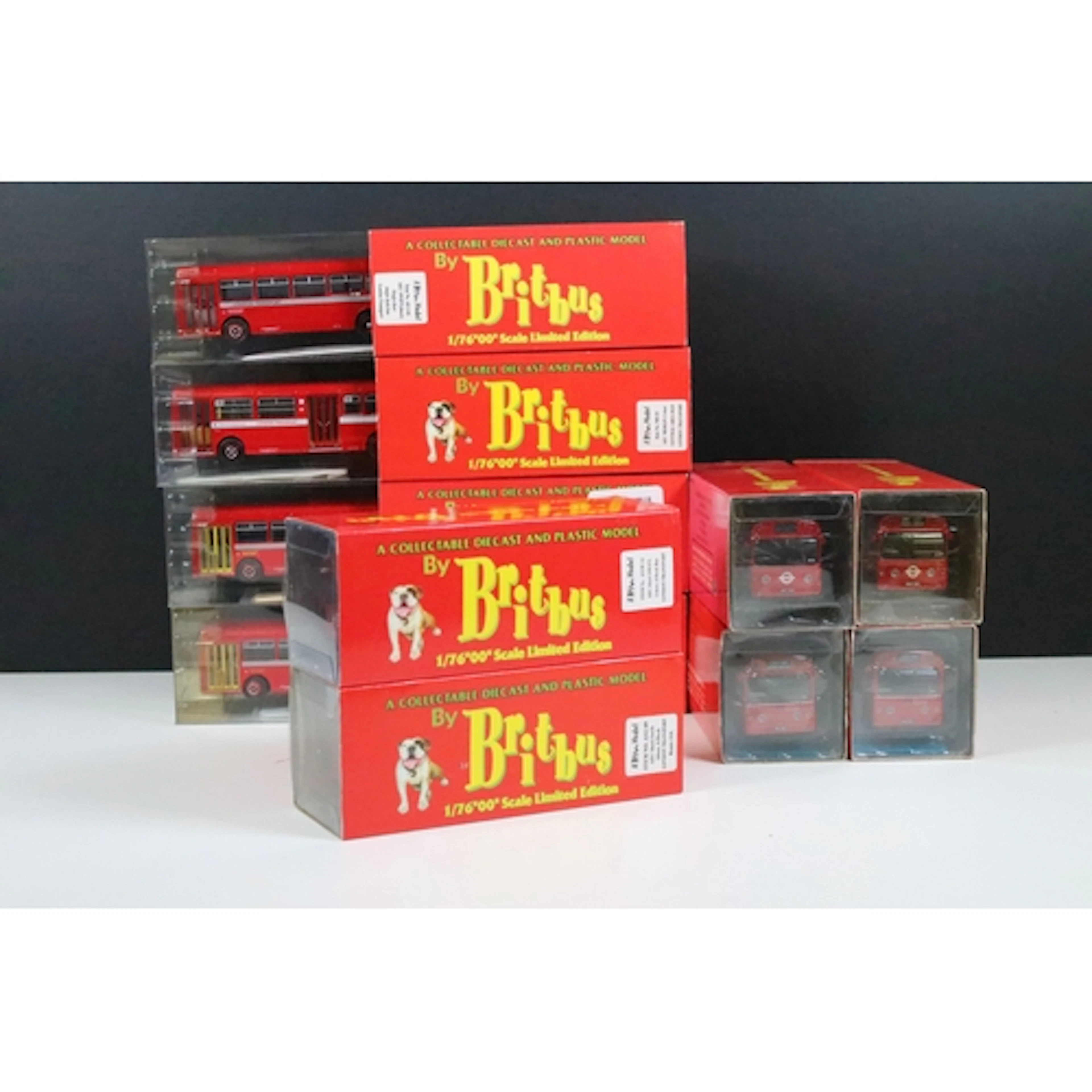Ten boxed Britbus diecast model buses to include AS1-02 Lond...
