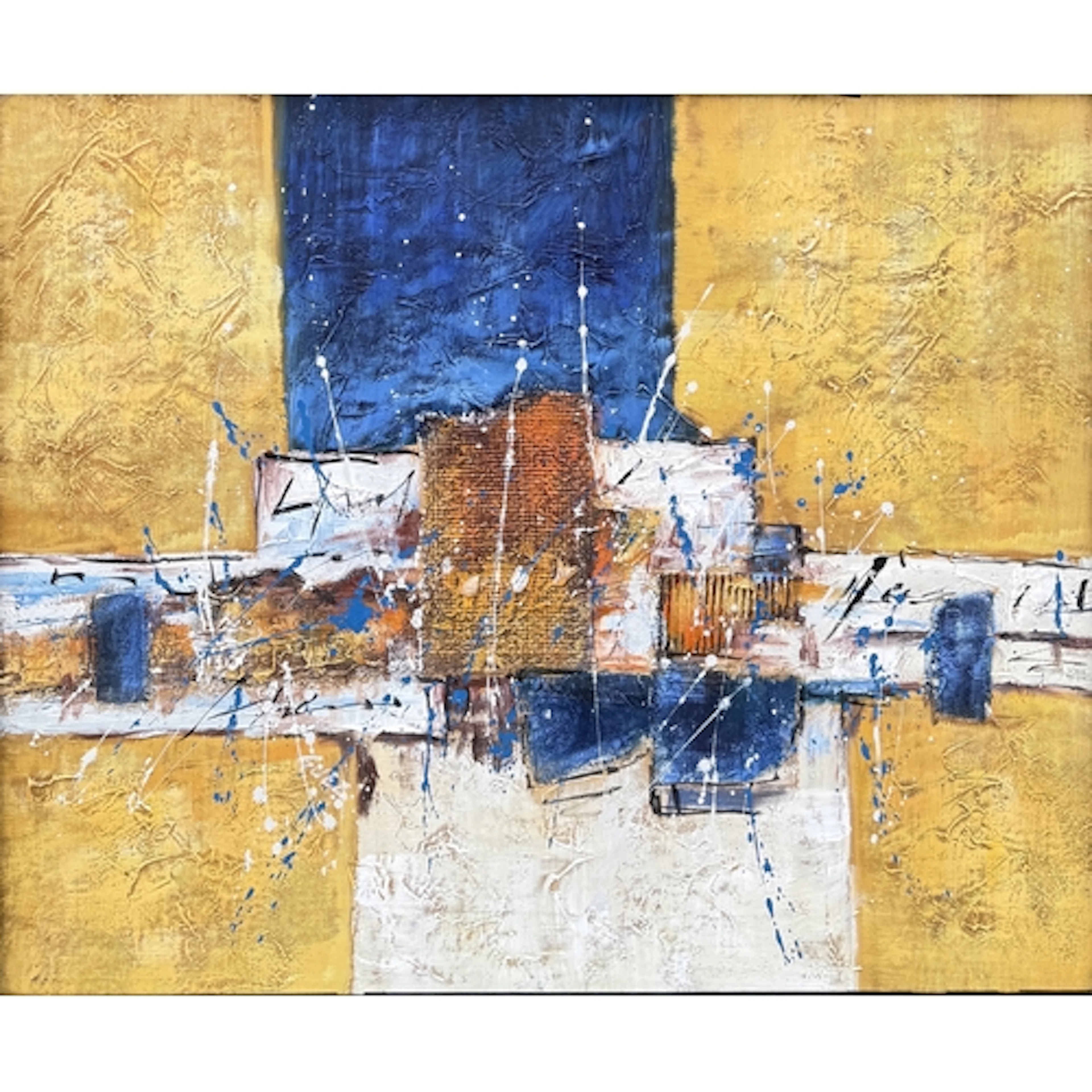 20TH CENTURY ABSTRACT Mixed media on canvas. 61cm x 51cm Fra...