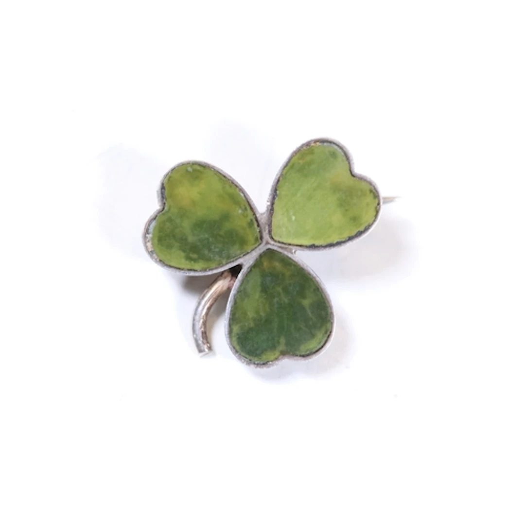 Early 20th Century hallmarked silver Irish Shamrock three le...