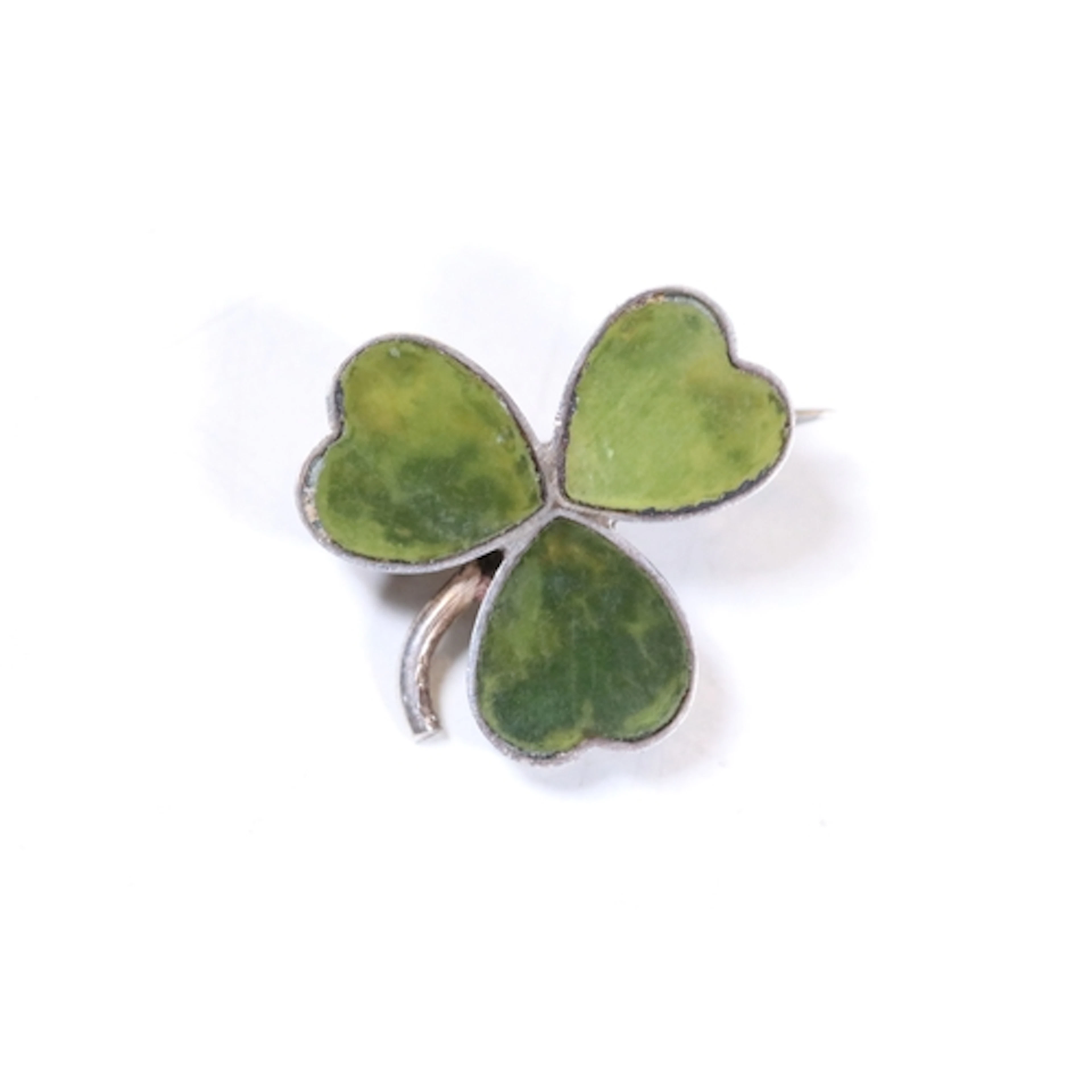 Early 20th Century hallmarked silver Irish Shamrock three le...