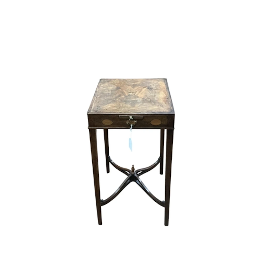 A George III mahogany kettle stand, width 36cm, depth 37cm h...