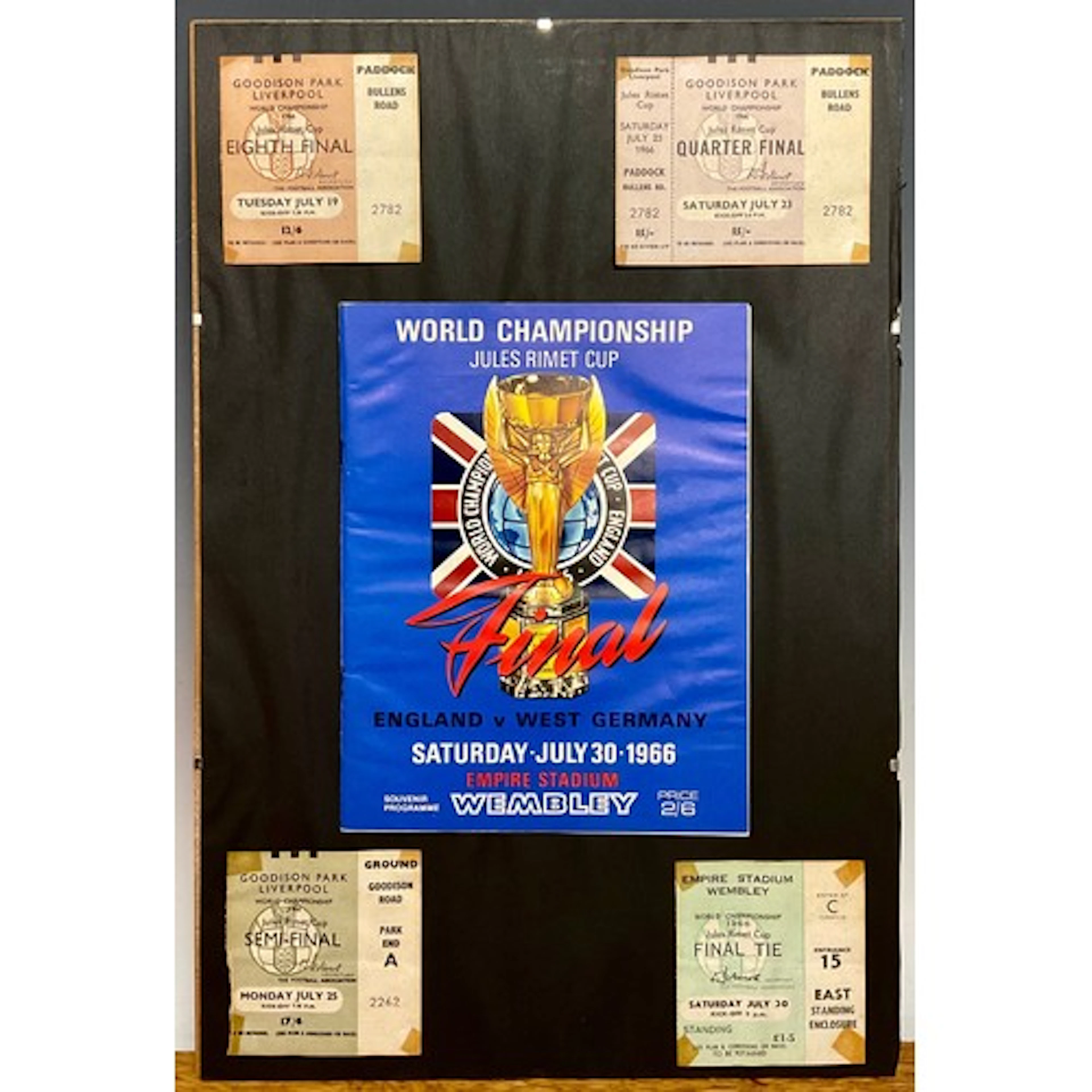 England 1966 World Cup Final Programme along with four match...