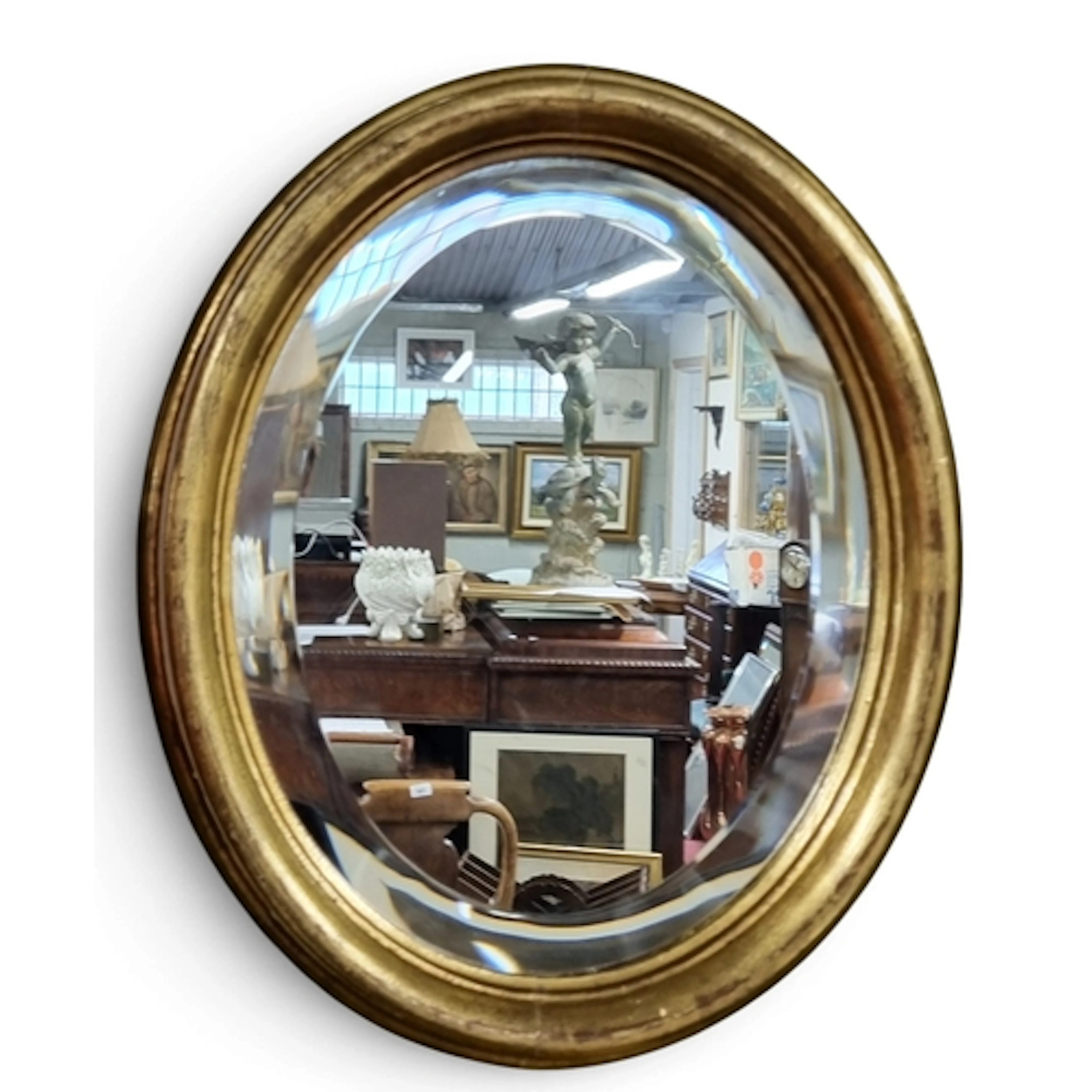 A lovely pair of 19th early 20th Century Timber Gilt oval Mi...