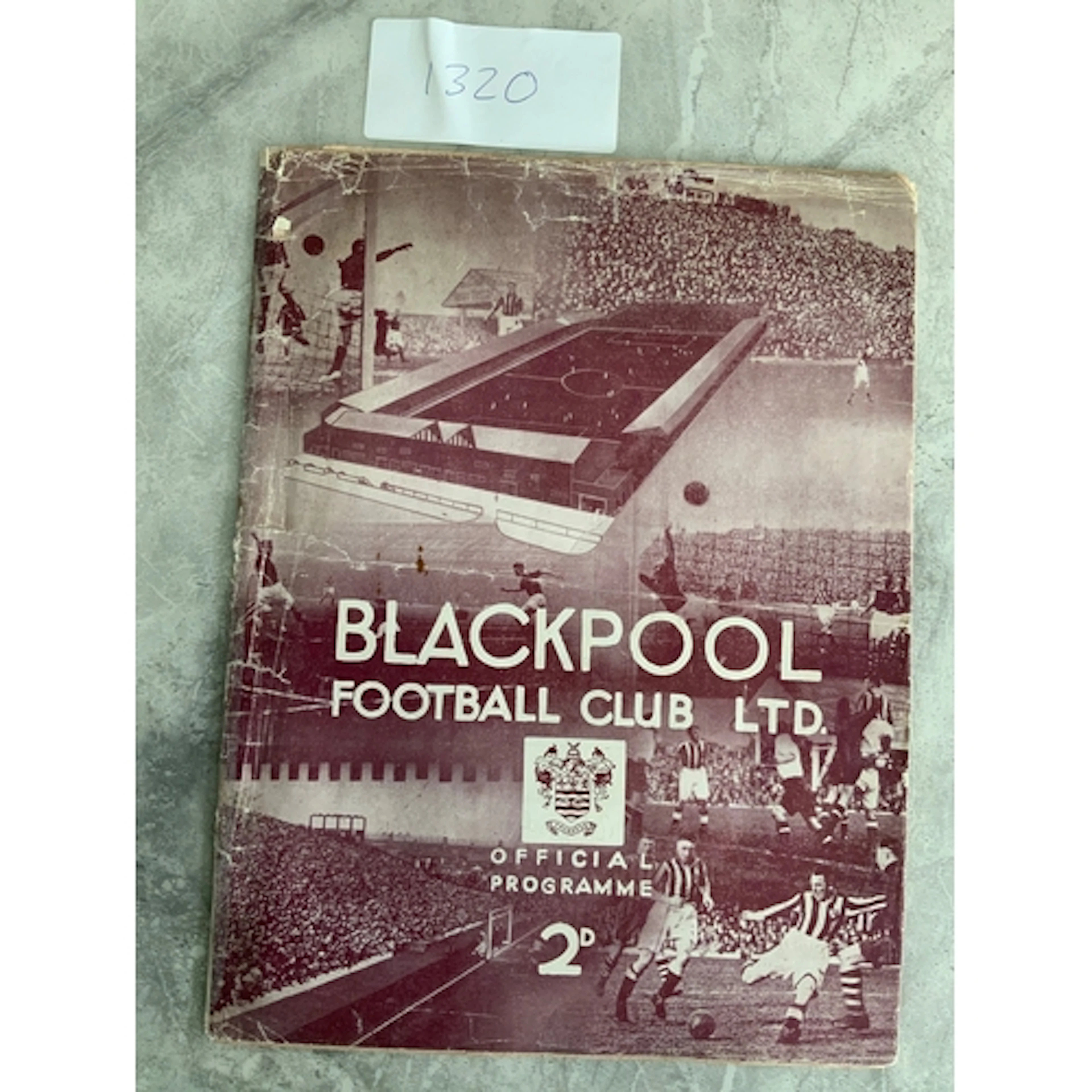 37/38 Blackpool v Preston Football Programme: Fair condition...