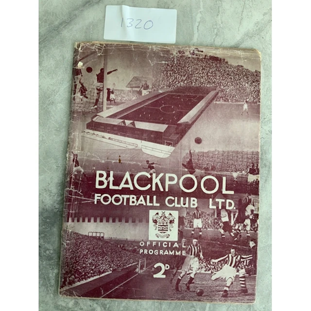 37/38 Blackpool v Preston Football Programme: Fair condition...