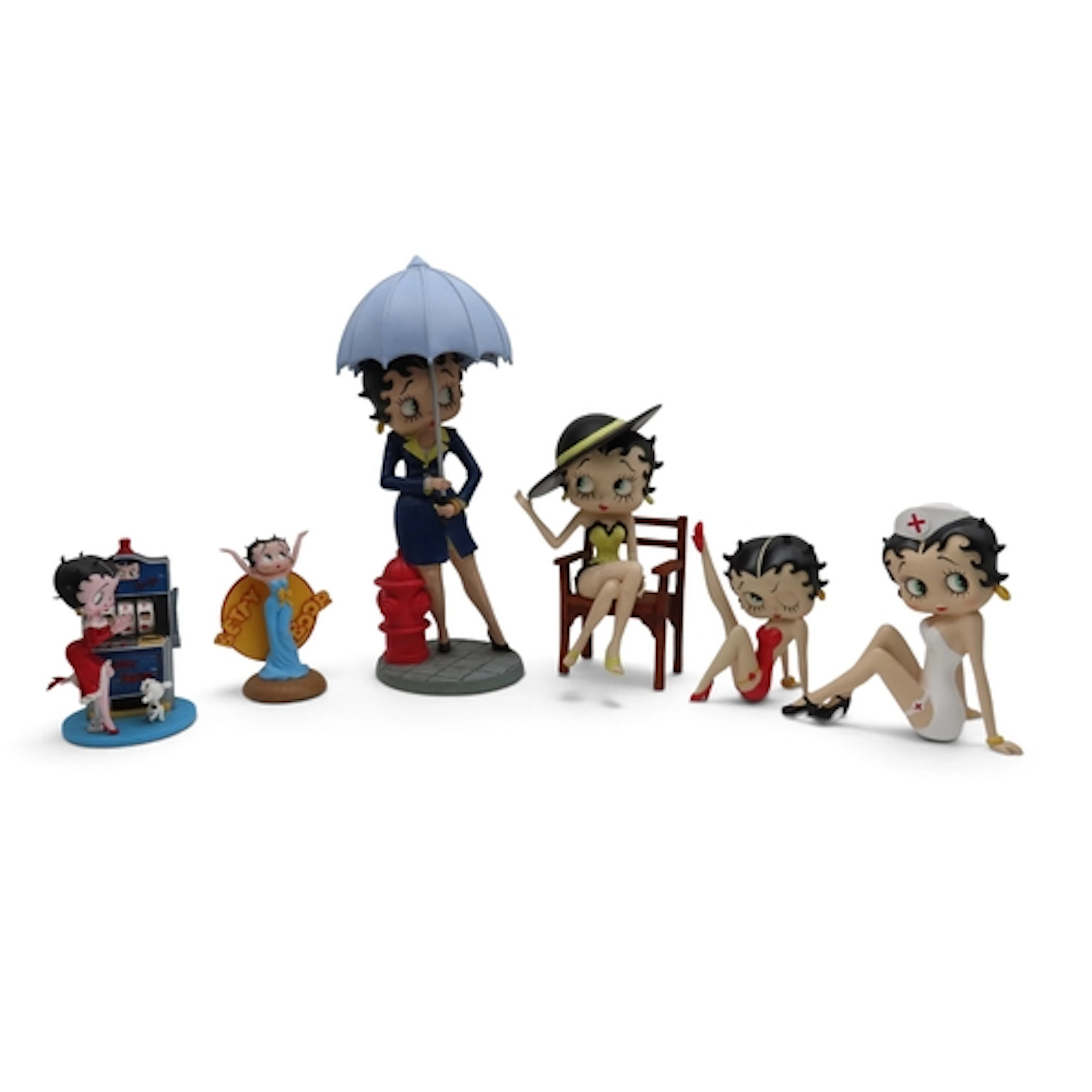 Six Betty Boop resin figures by King Features Syndicate/Flei...