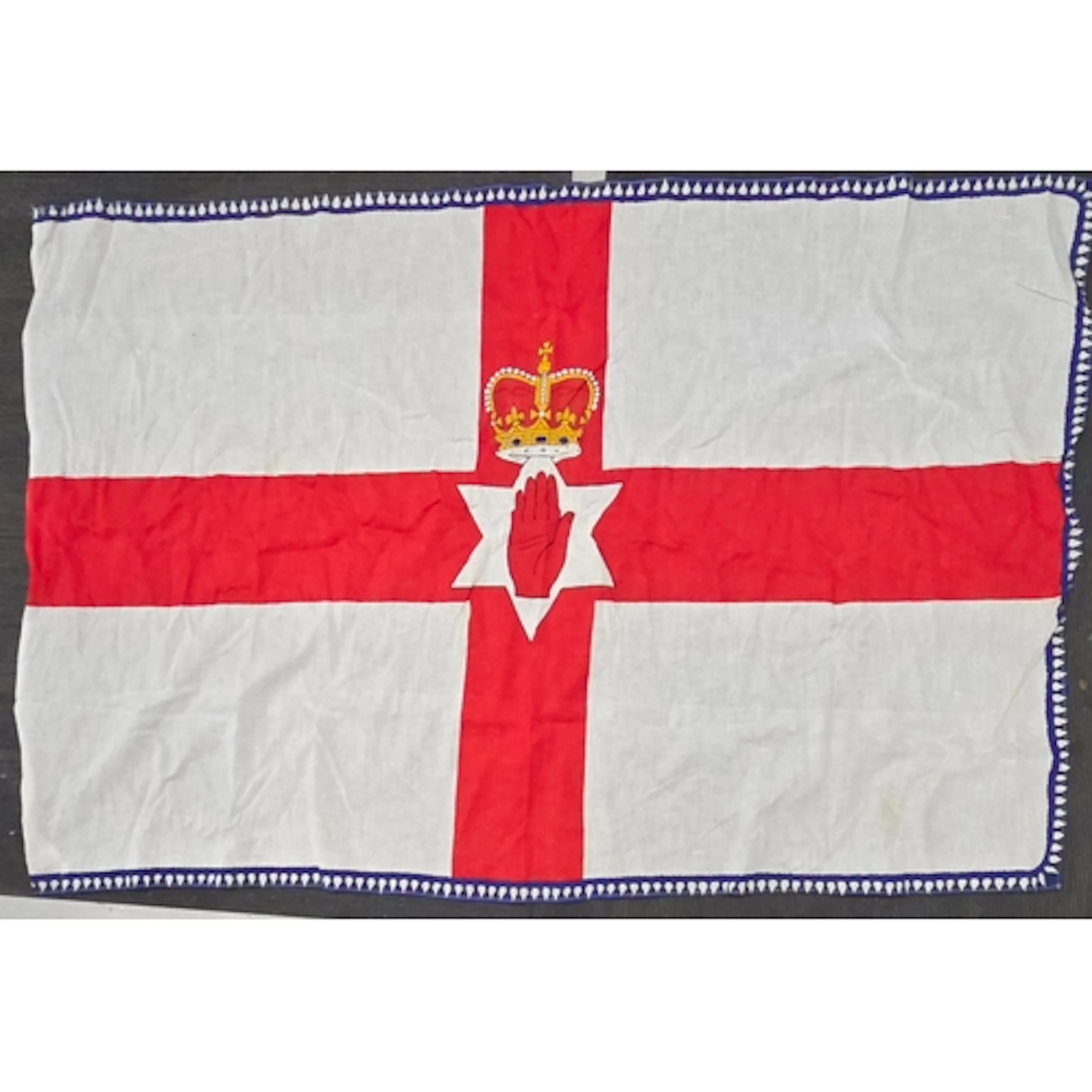 An Ulster printed banner, 45" x 30", red hand centrepiece, c...