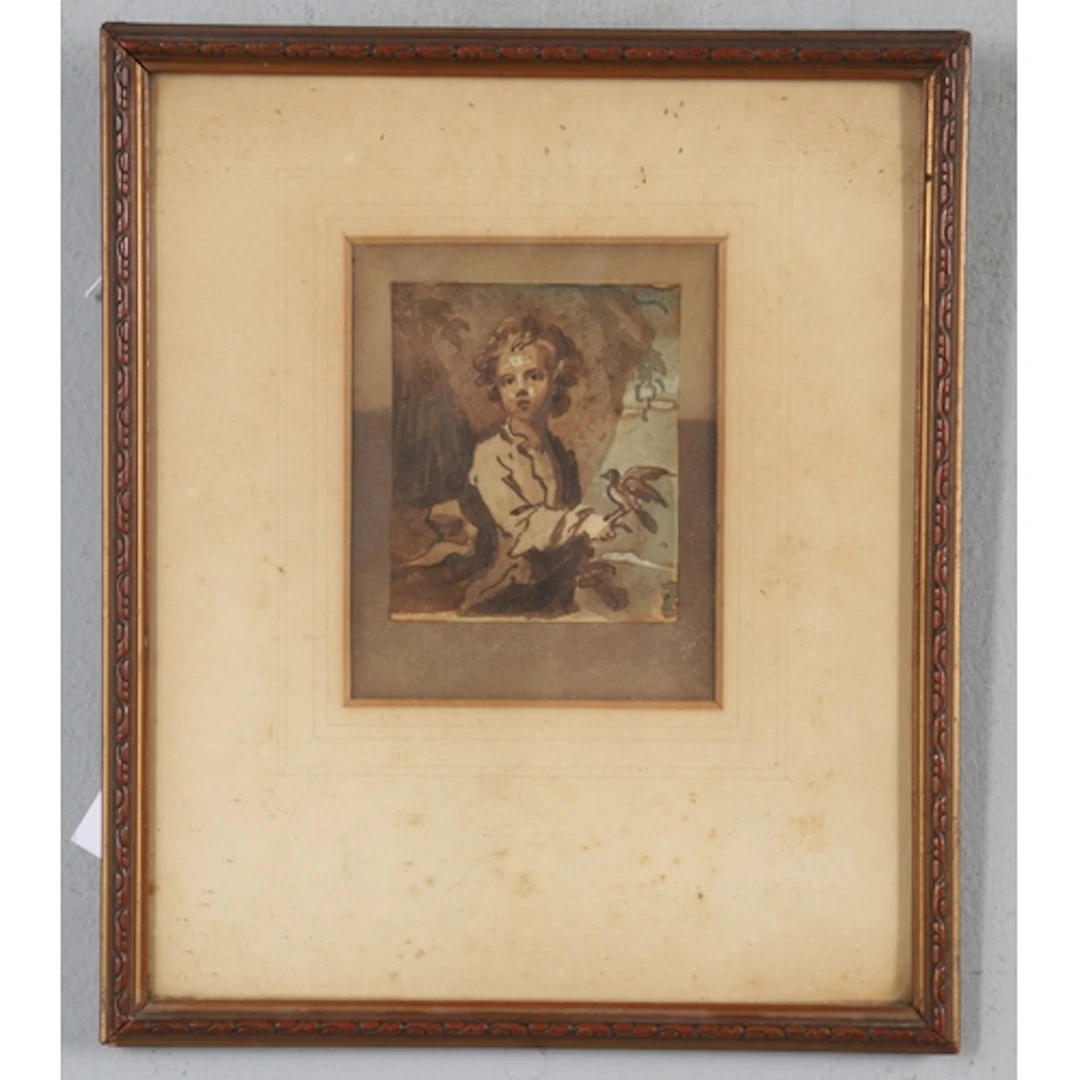 ATTRIBUTED TO GODFREY KNELLER (1648-1723). THE BOY WITH BIRD...