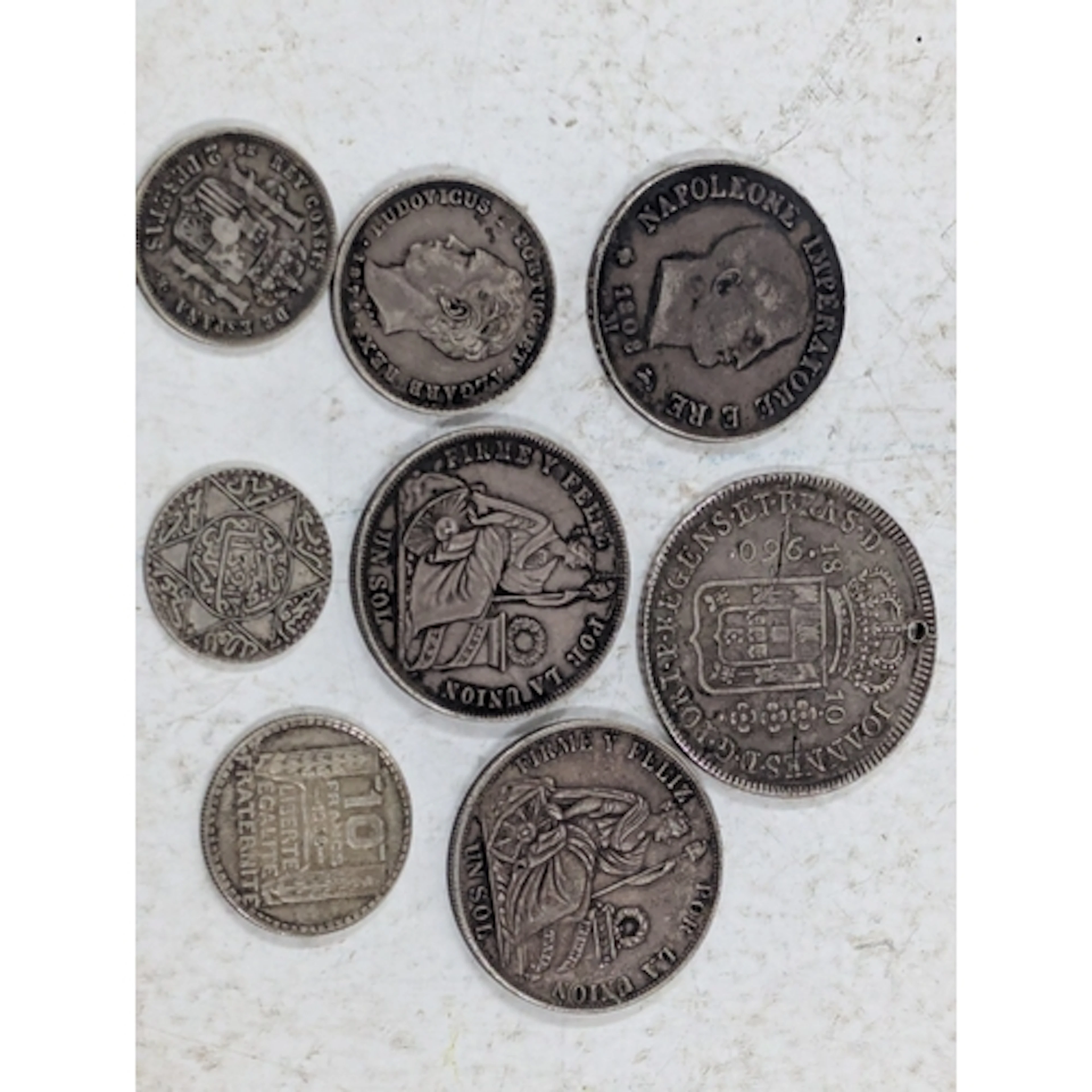 World coins to include 1810 silver Brazil 960 Reis coin, a P...