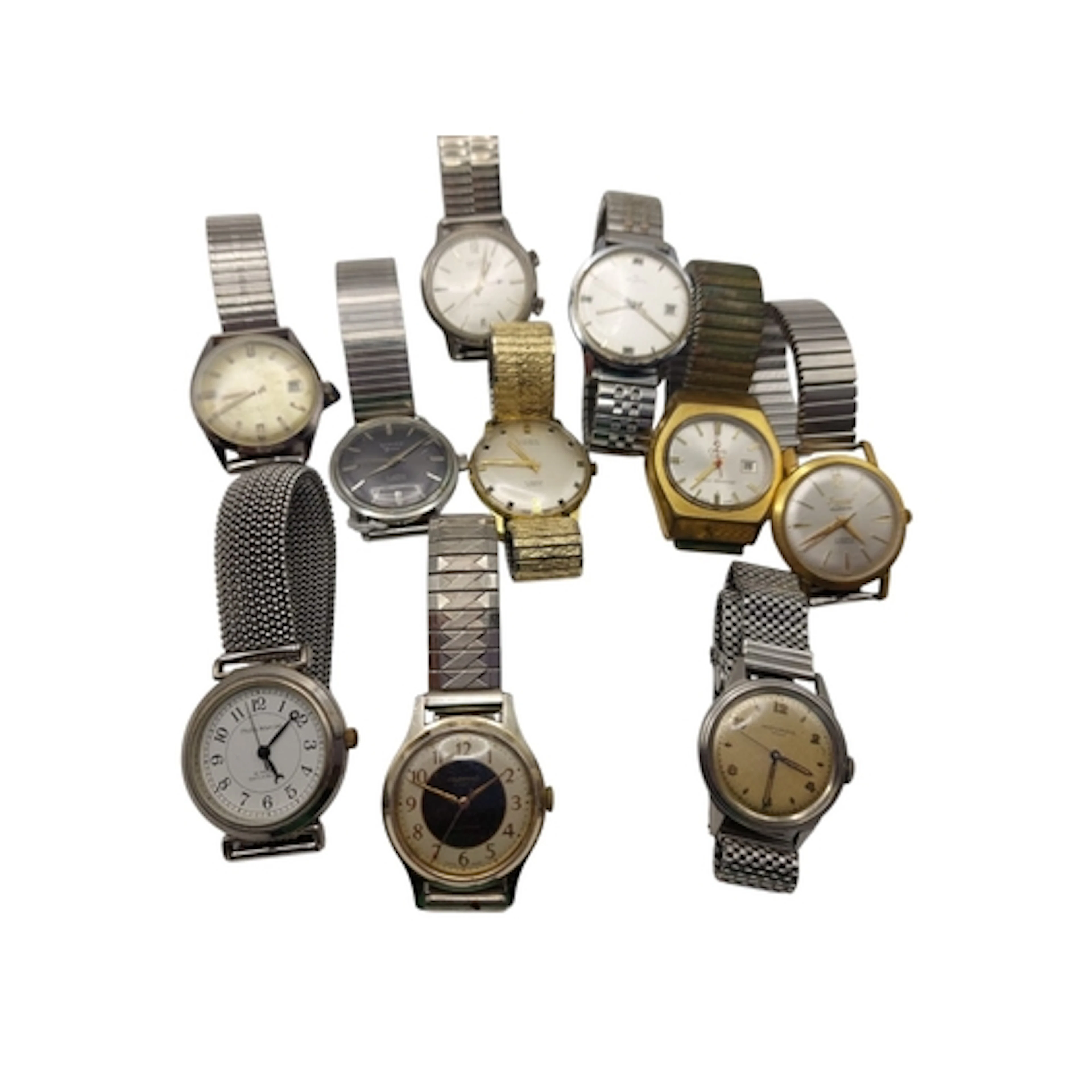 A collection of ten vintage gentleman’s wristwatches to incl...